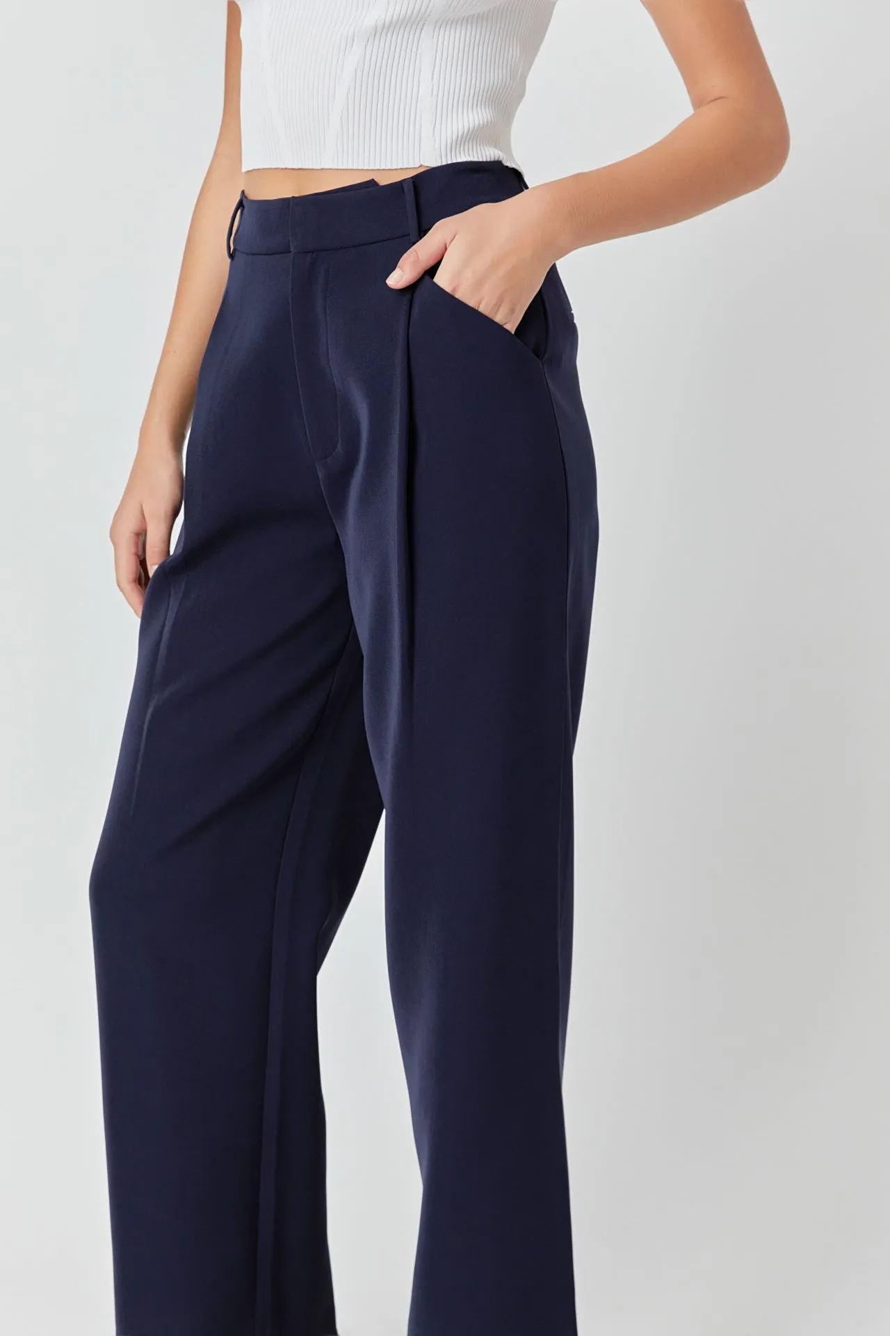 High-Waisted Suit Trousers