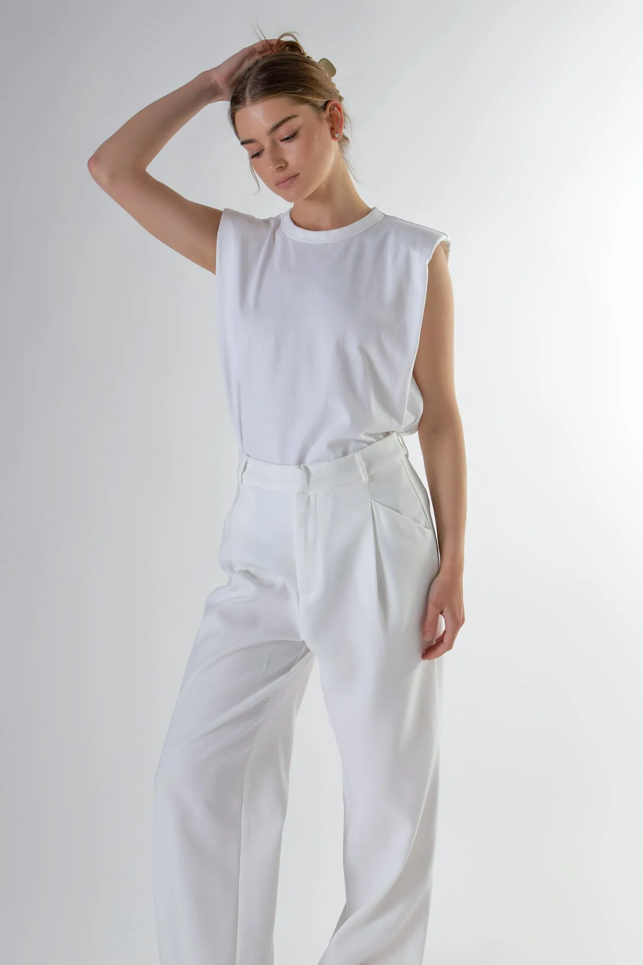 High-Waisted Suit Trousers