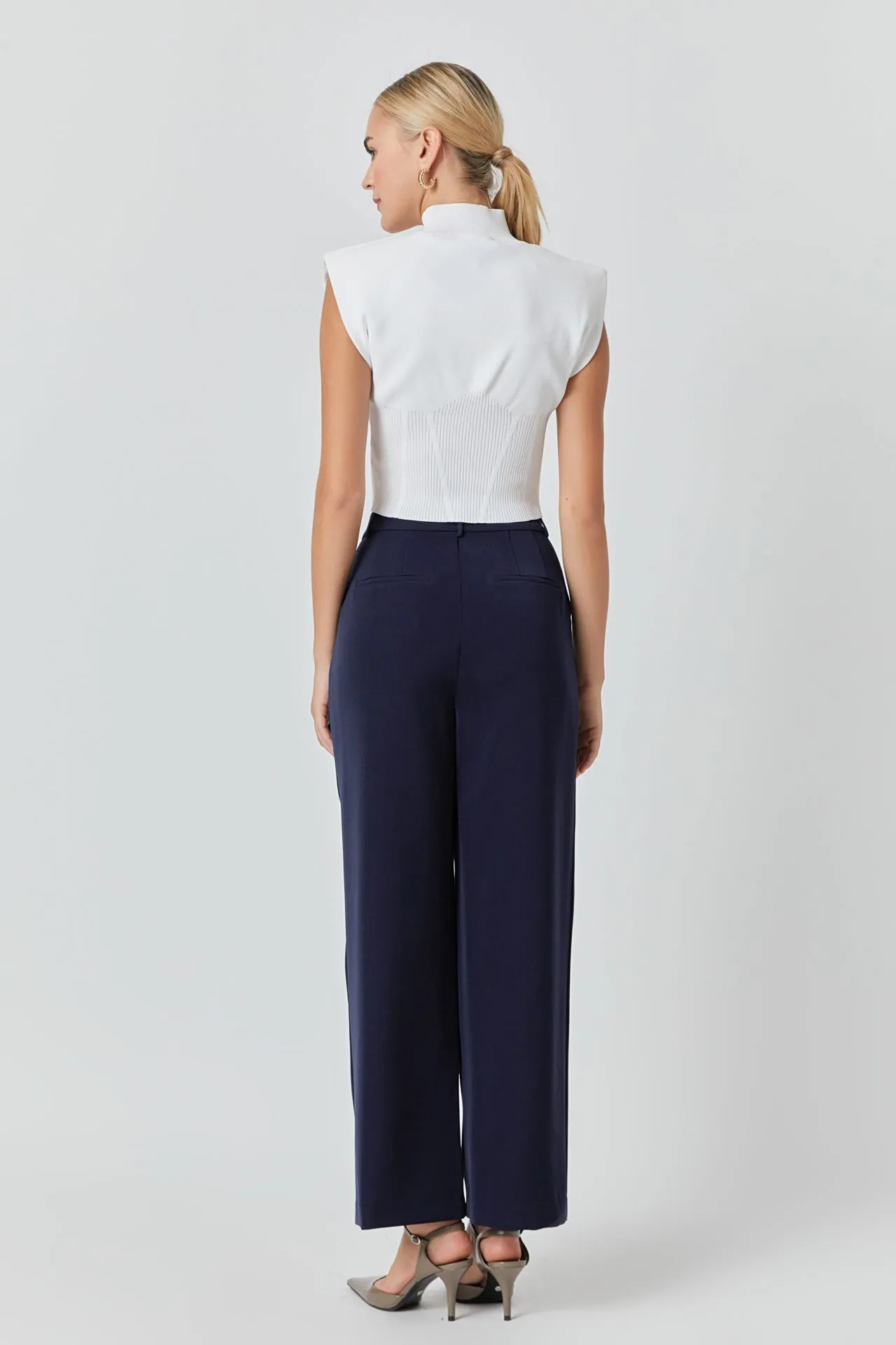 High-Waisted Suit Trousers