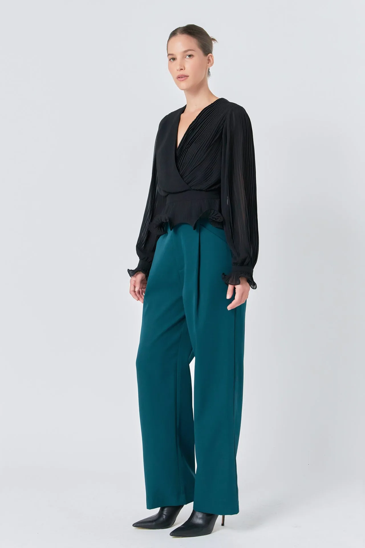 High-Waisted Suit Trousers