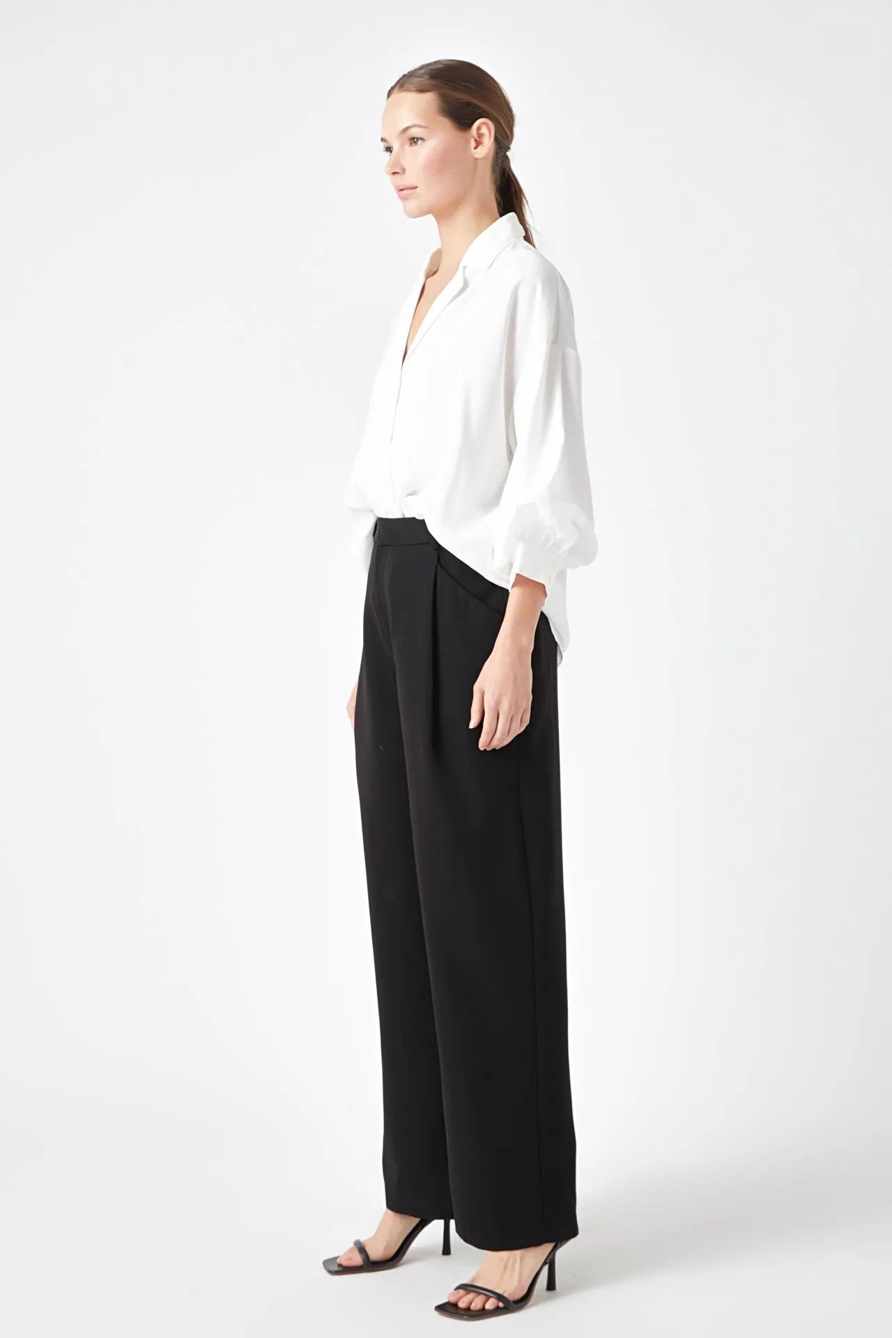 High-Waisted Suit Trousers