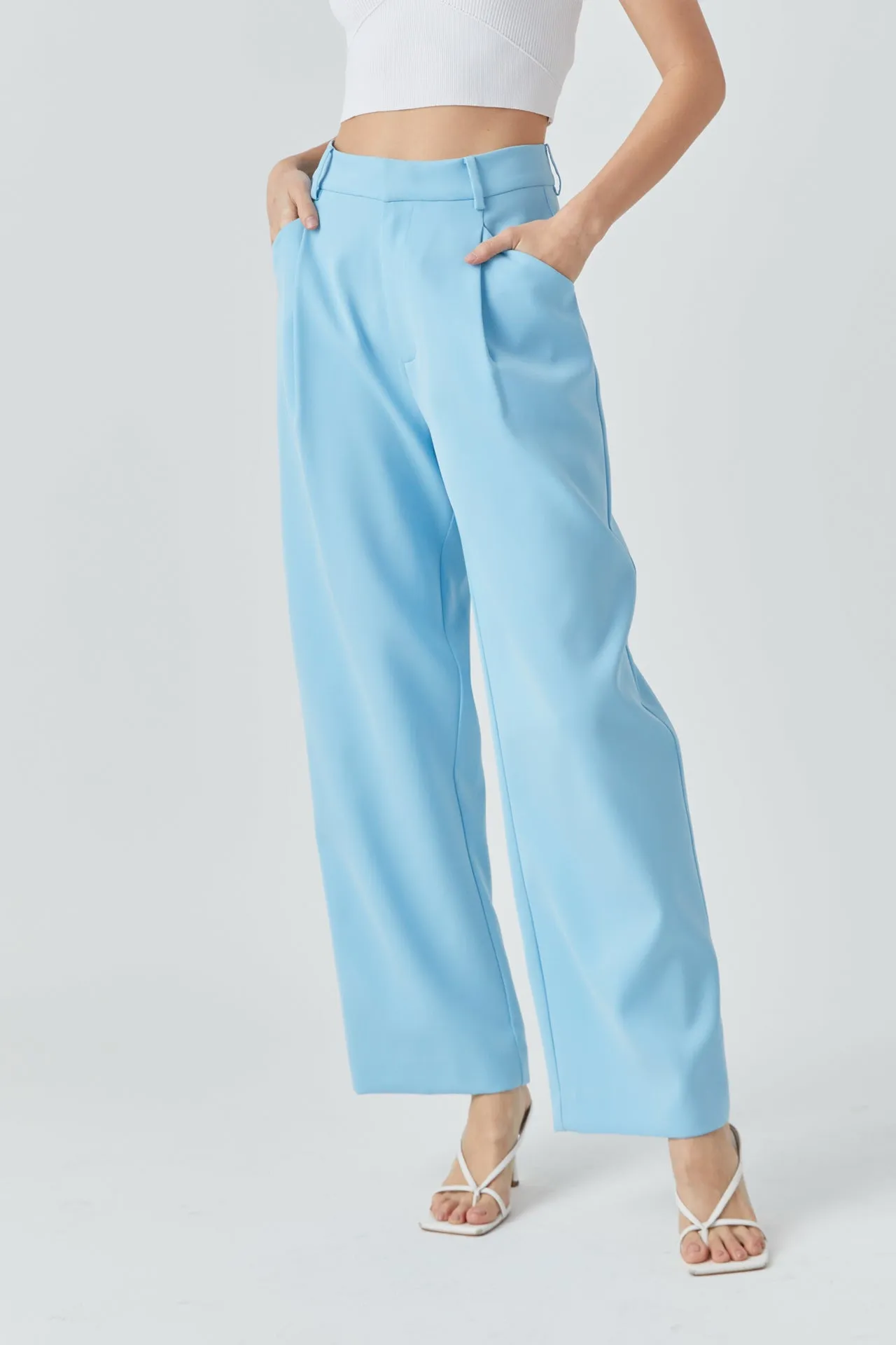 High-Waisted Suit Trousers