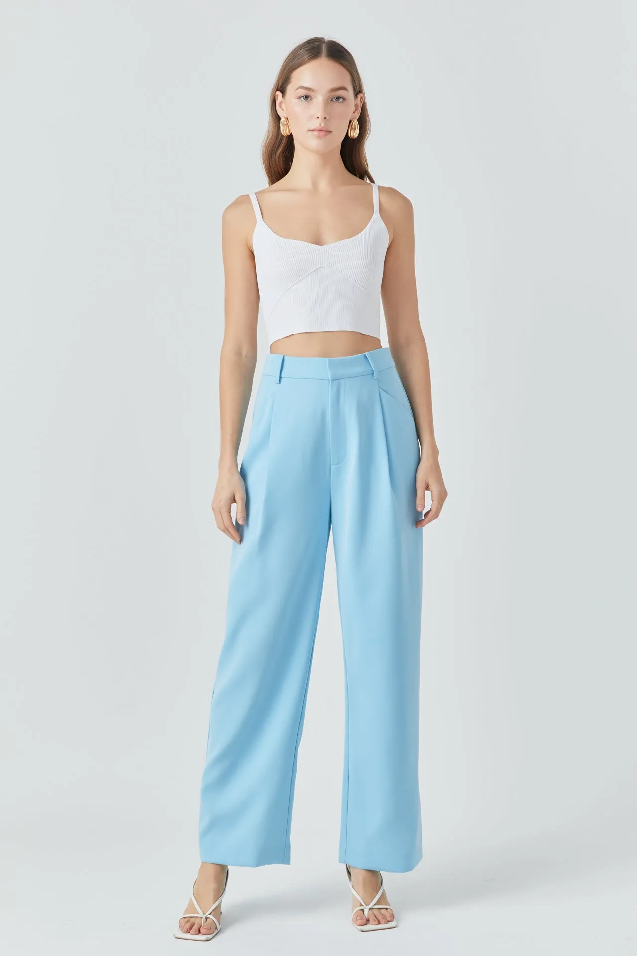 High-Waisted Suit Trousers