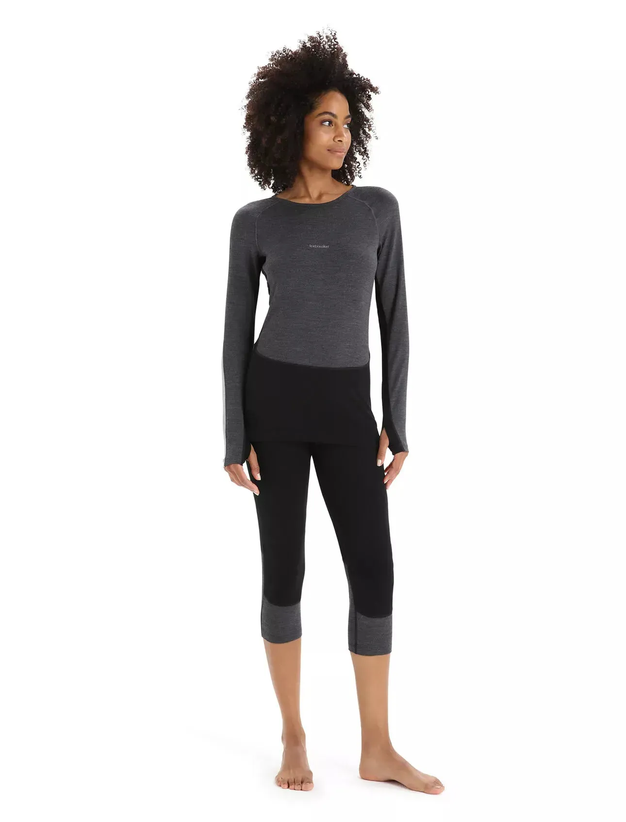 Icebreaker Women's 260 ZoneKnit Merino Long Sleeve Crewe Thermal Top