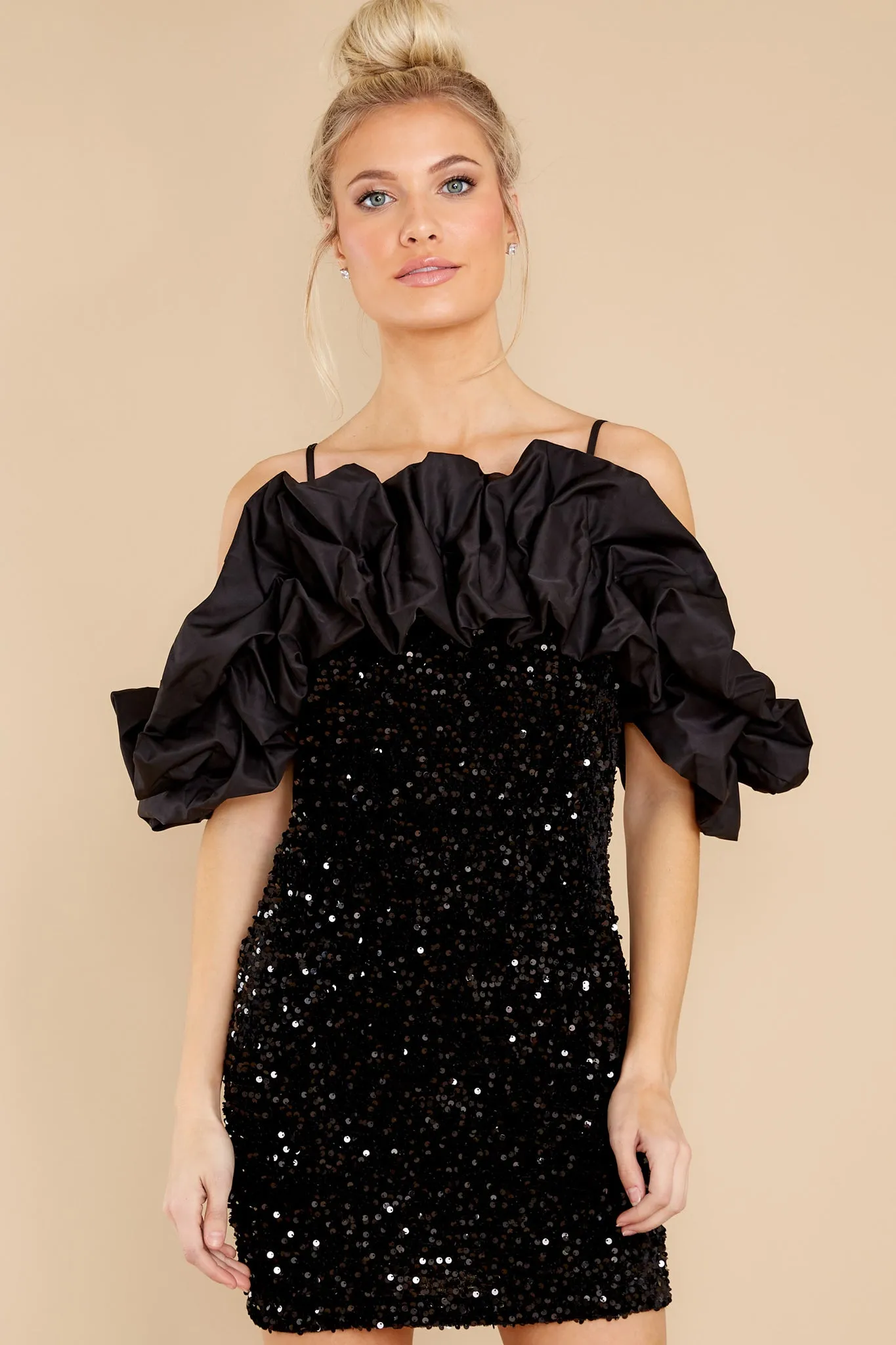 Inner Sparkle Black Sequin Dress