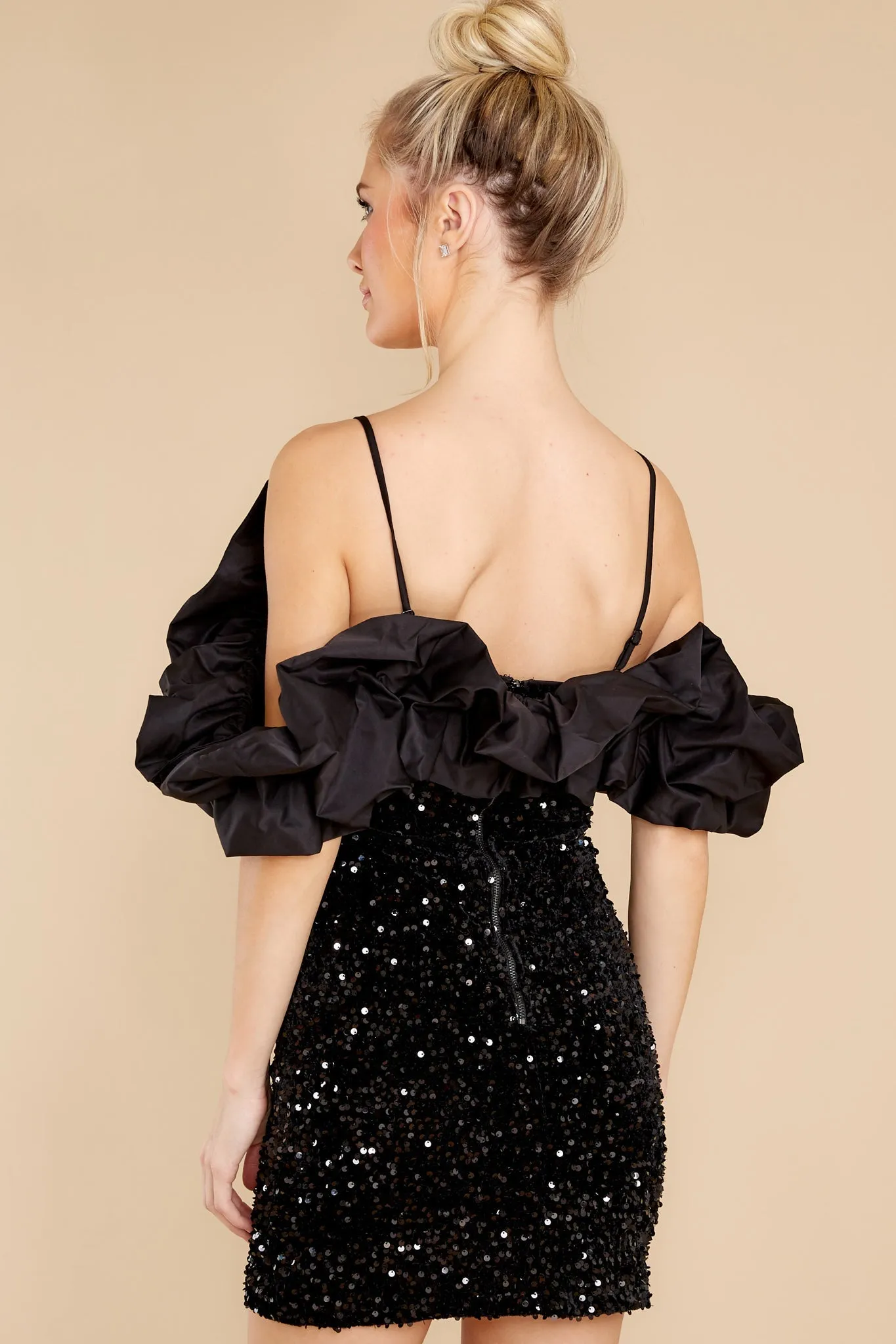 Inner Sparkle Black Sequin Dress