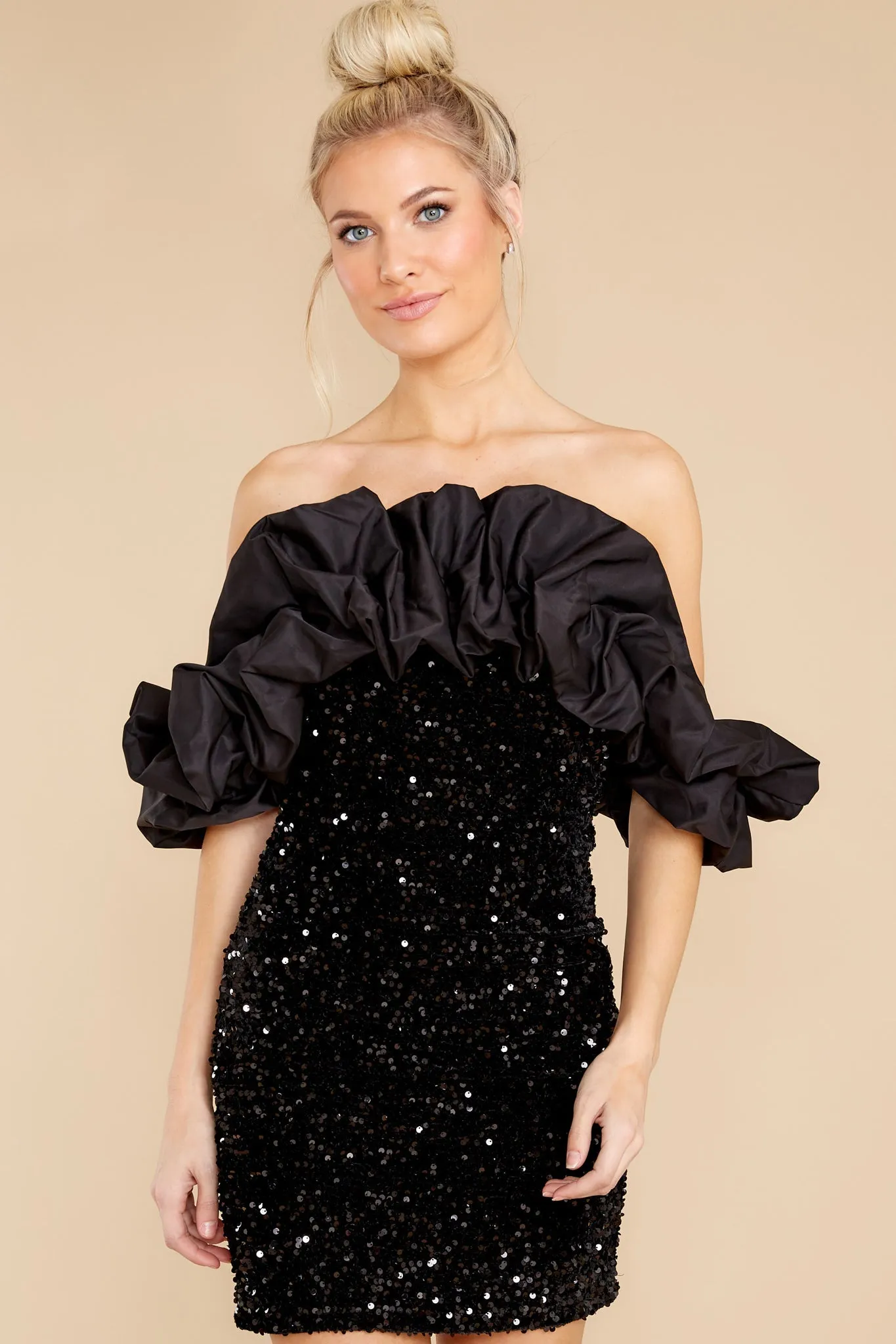 Inner Sparkle Black Sequin Dress