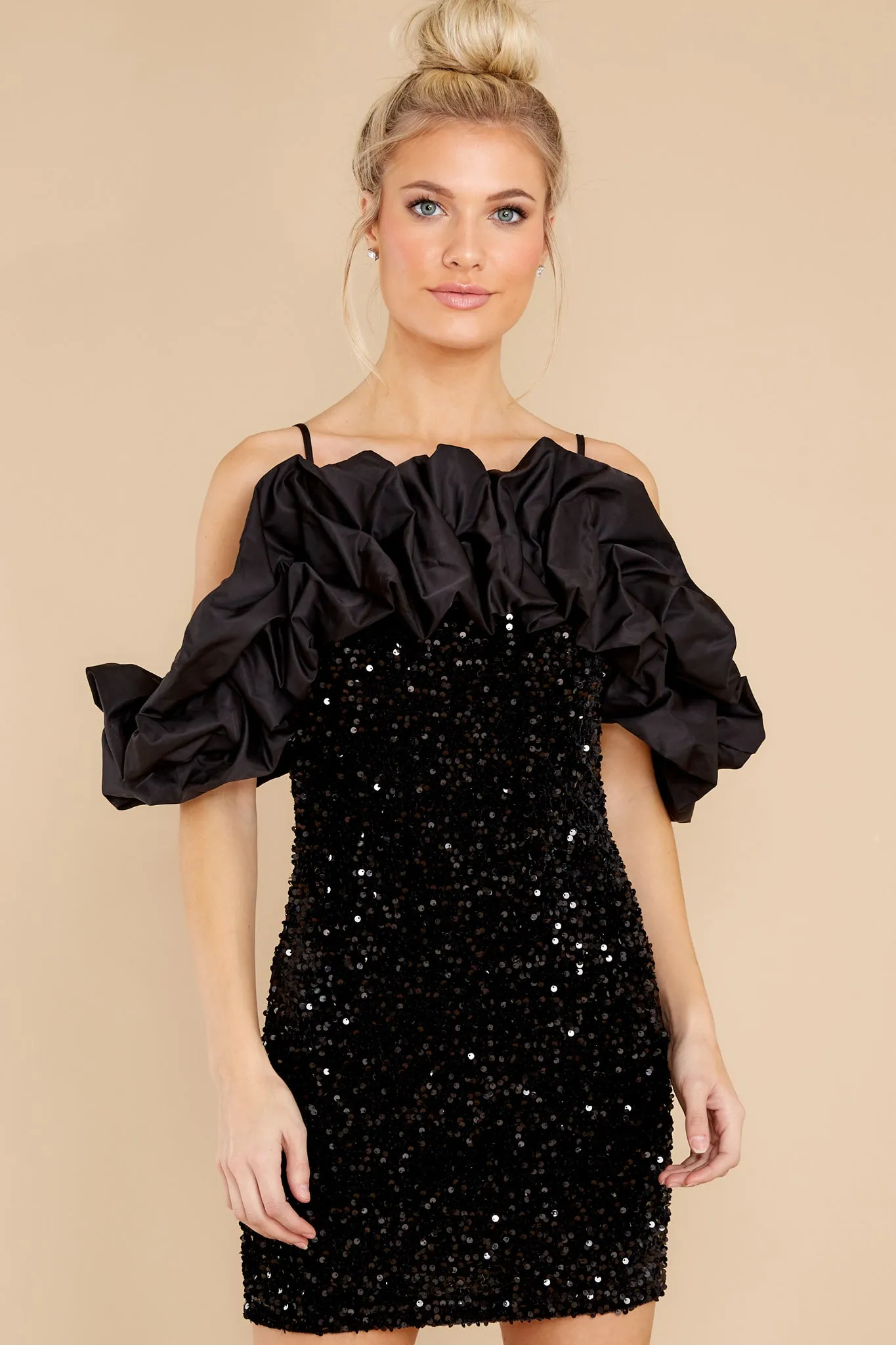 Inner Sparkle Black Sequin Dress