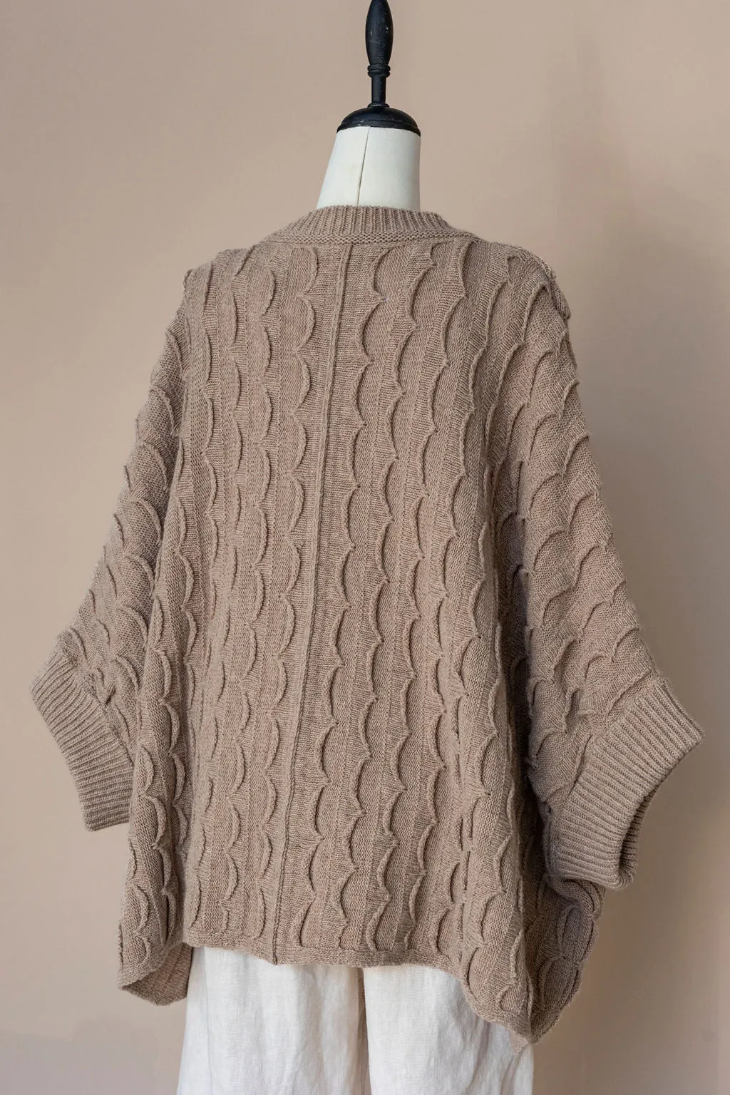 Irish - Ripple Poncho - Camel