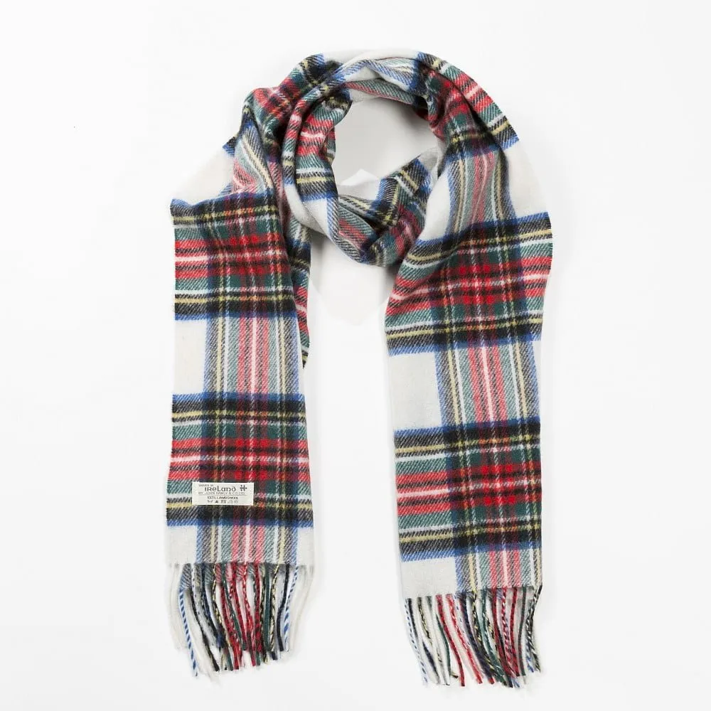 Irish Wool Scarf Medium Dress Stewart Tartan