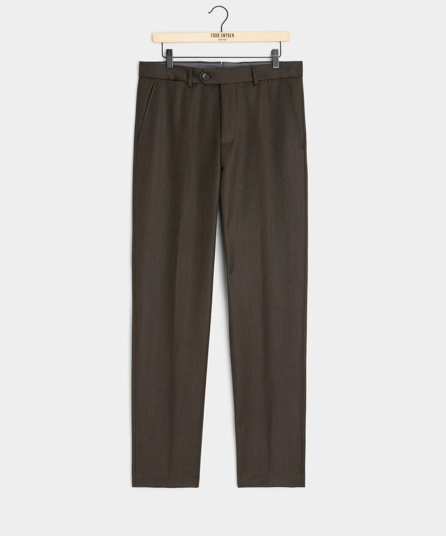 Italian Cavalry Twill Sutton Trouser in Brown