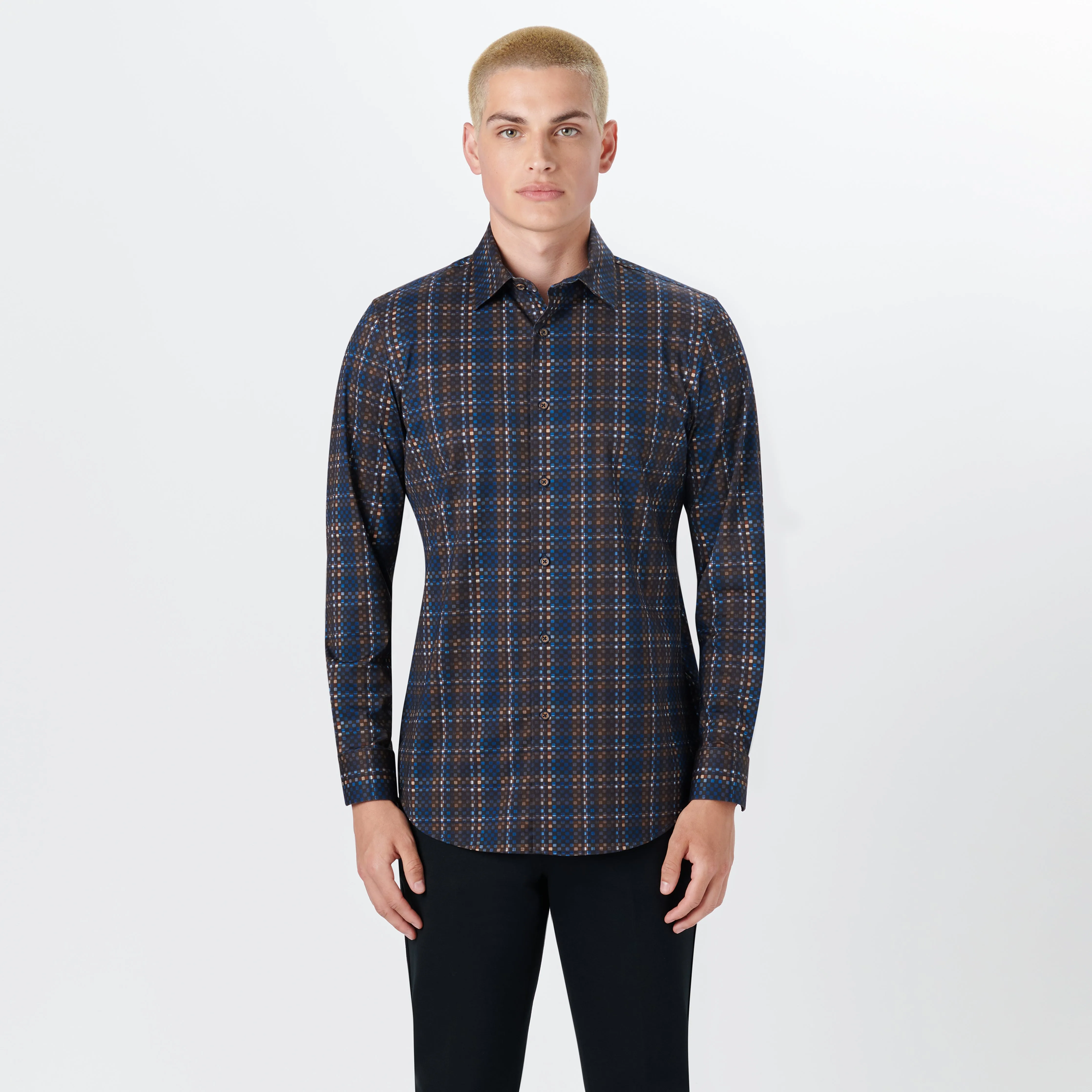 JAMES Checkerboard Check OoohCotton Shirt