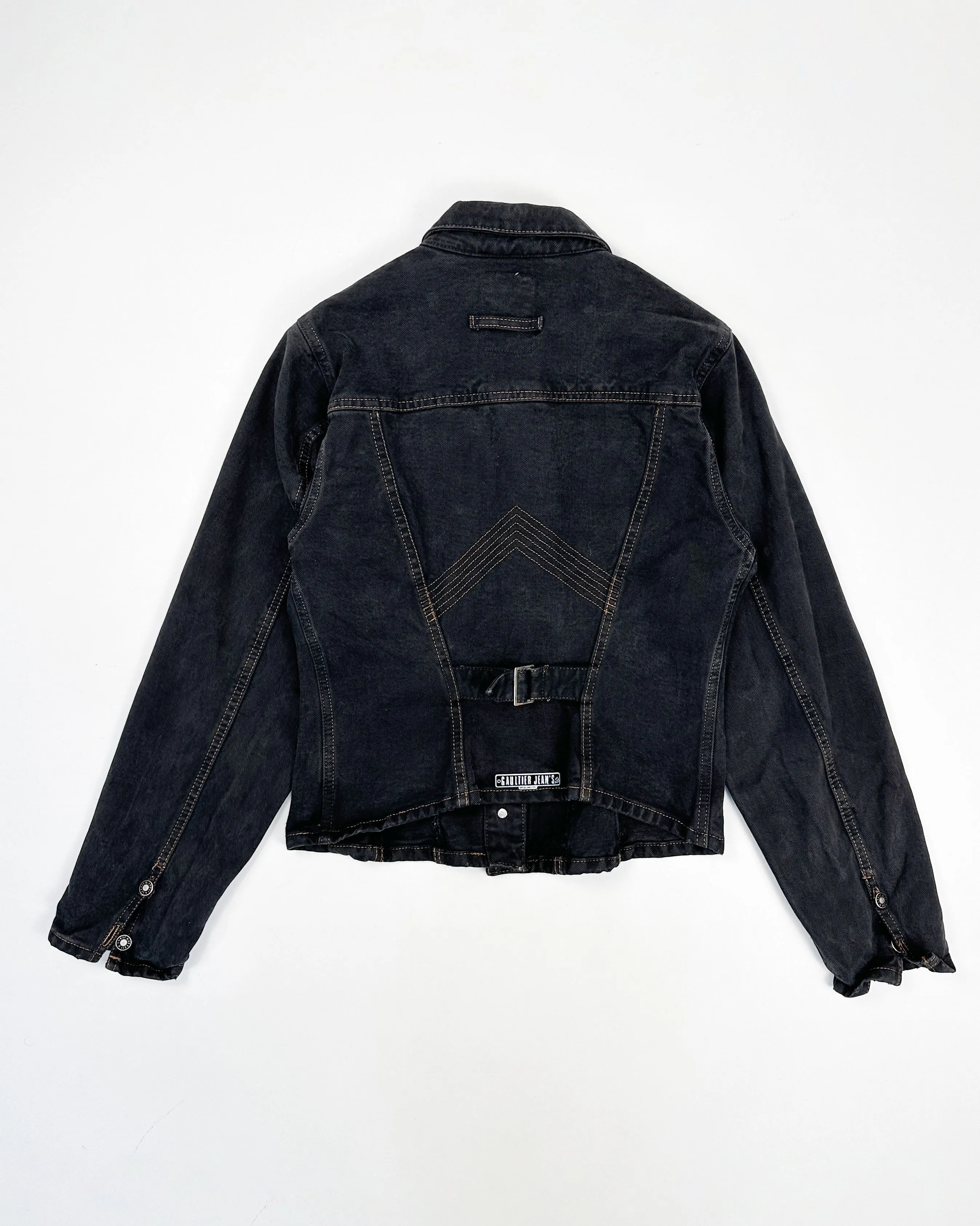 Jean Paul Gaultier Black Trucker Jacket 1990's