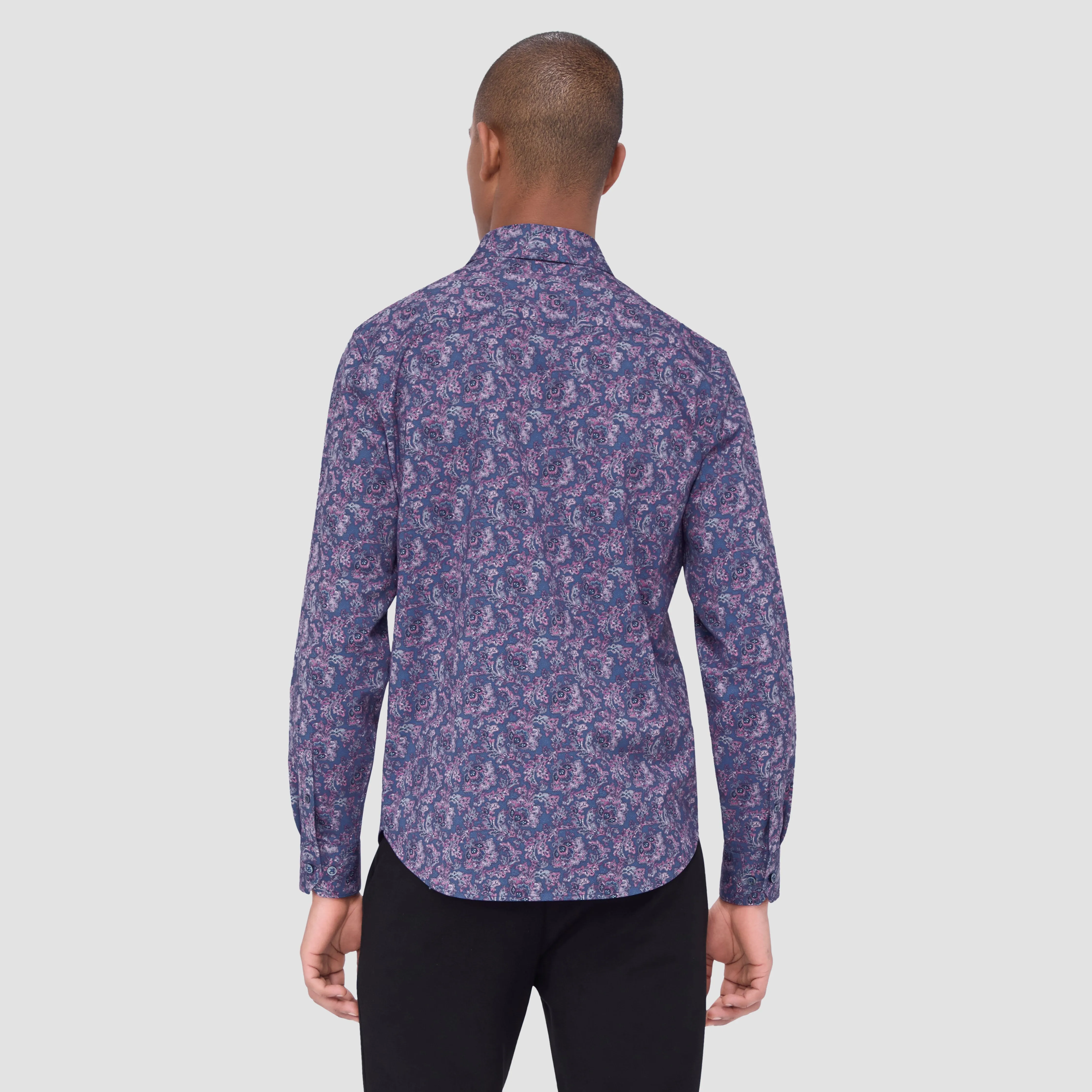 Jimmy Double Sided Floral/Herringbone OoohCotton Shirt