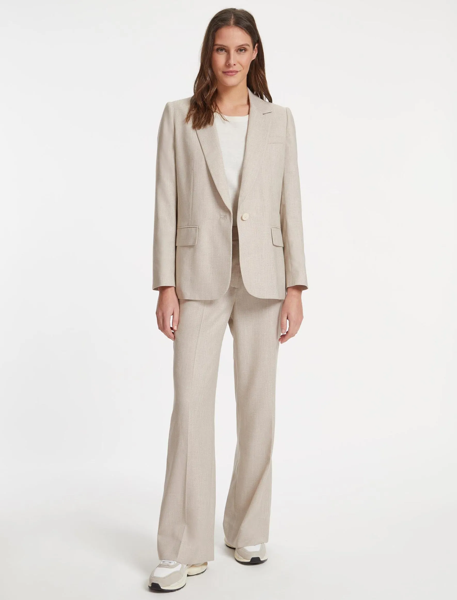 Jordan Linen Blend Relaxed Blazer - Beige