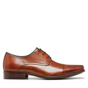 Julius Marlow Mens Knock Cognac Formal Dress Leather Lace Up Shoes