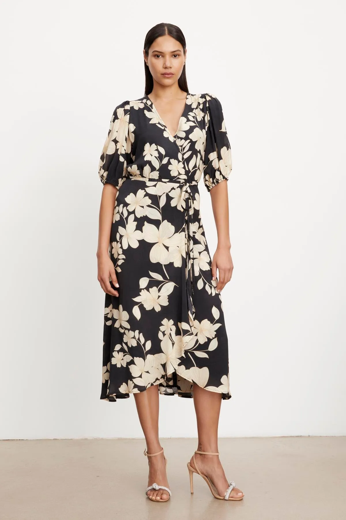 KAI PRINTED WRAP DRESS