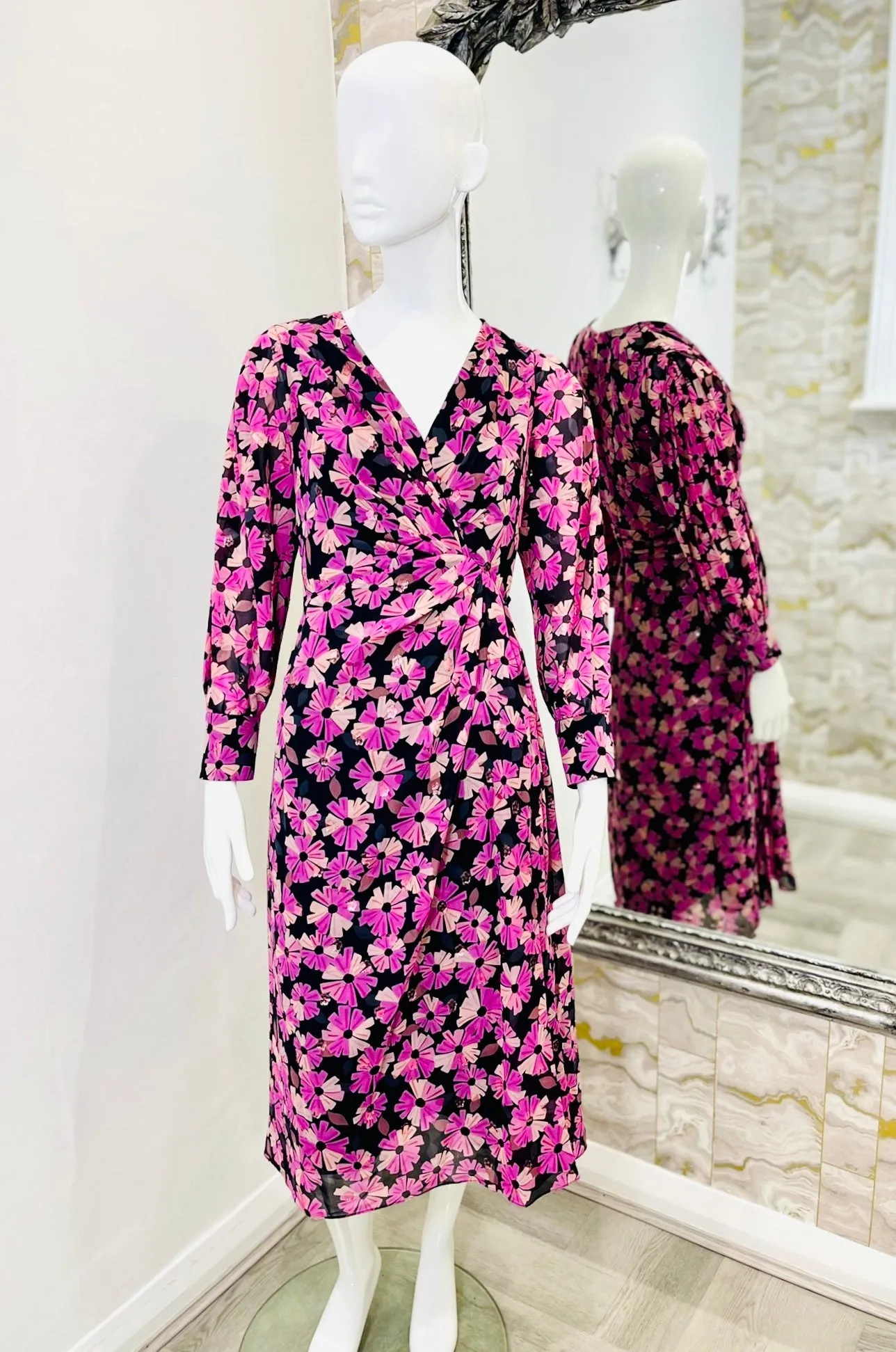 Kate Spade Floral Chiffon Dress. Size 2