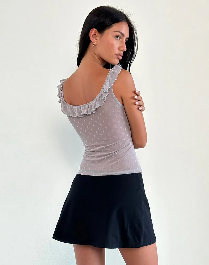 Kavya Top in Heart Flock Grey