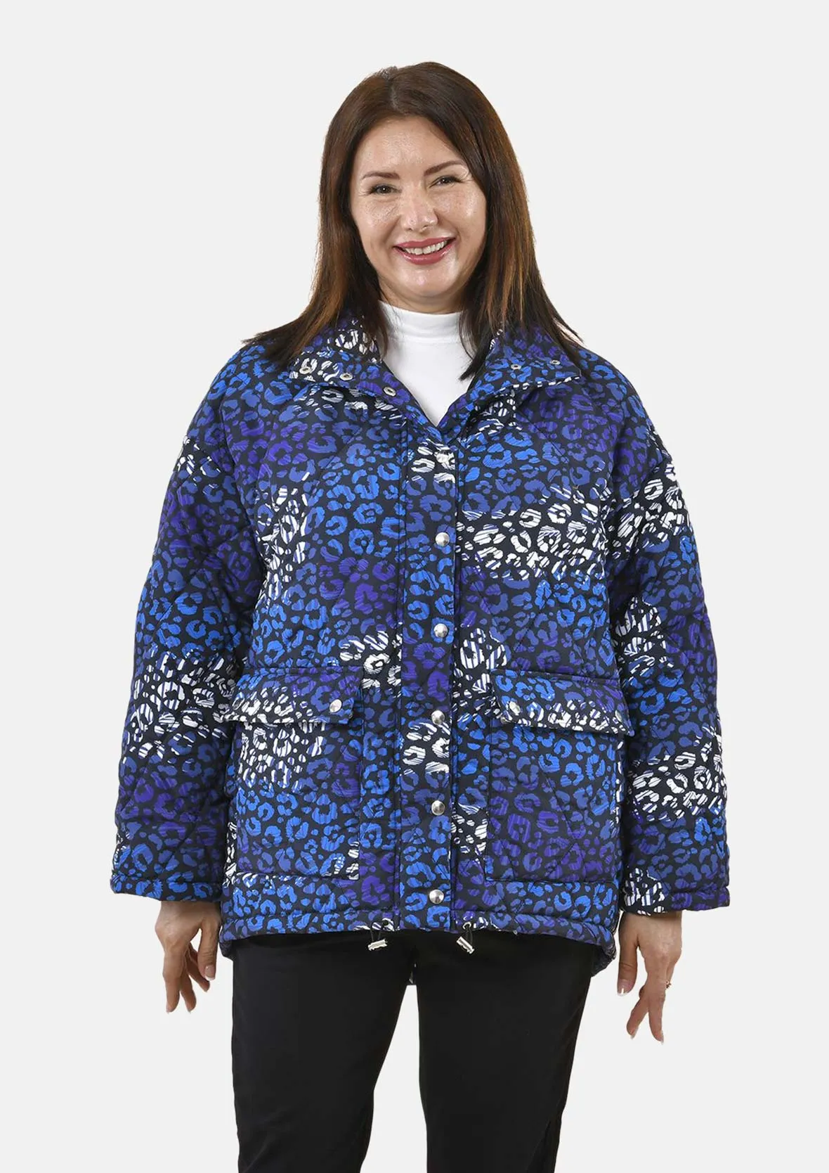 Leopard Print Puffer Jacket