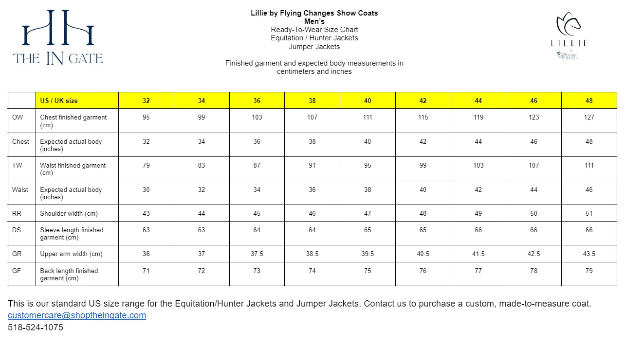 Lillie by Flying Changes Custom Show Coats