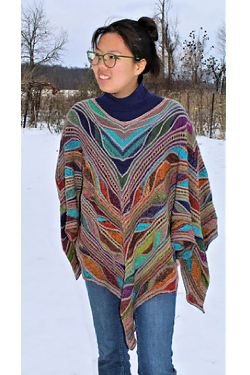 MarinJa Knits Patterns - Aflutter Poncho - PDF Download