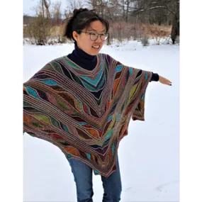 MarinJa Knits Patterns - Aflutter Poncho - PDF Download