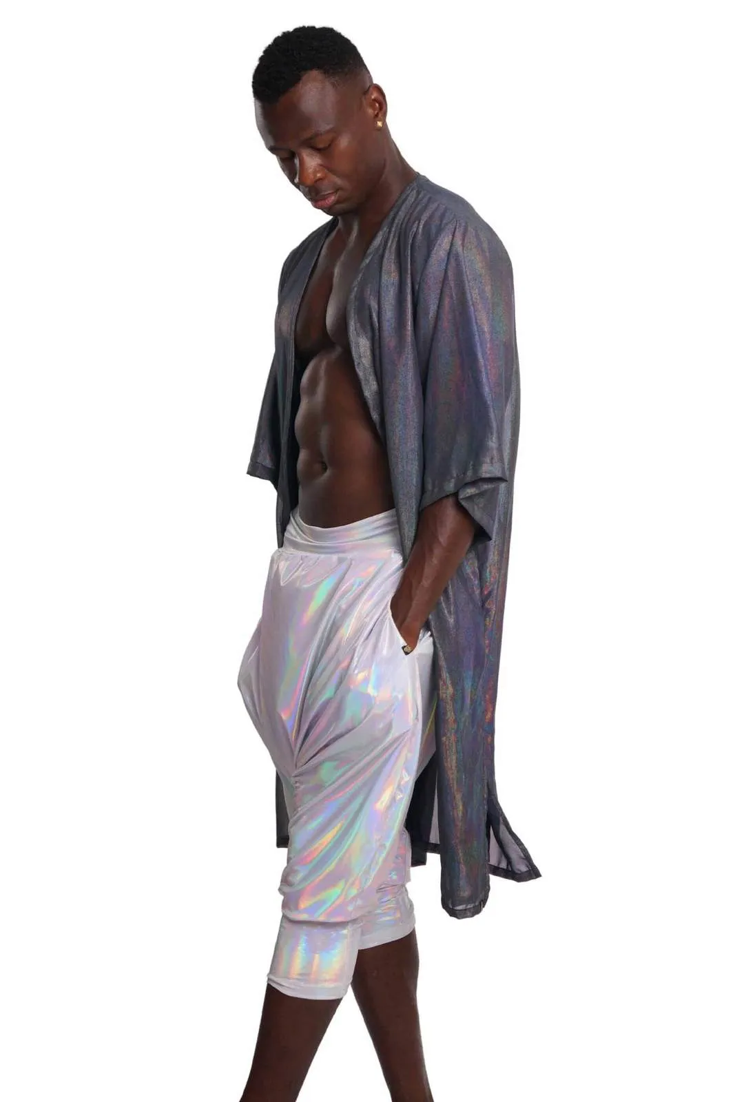 Mens Holographic Kimono