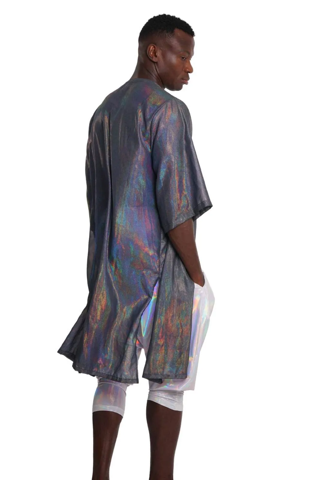 Mens Holographic Kimono