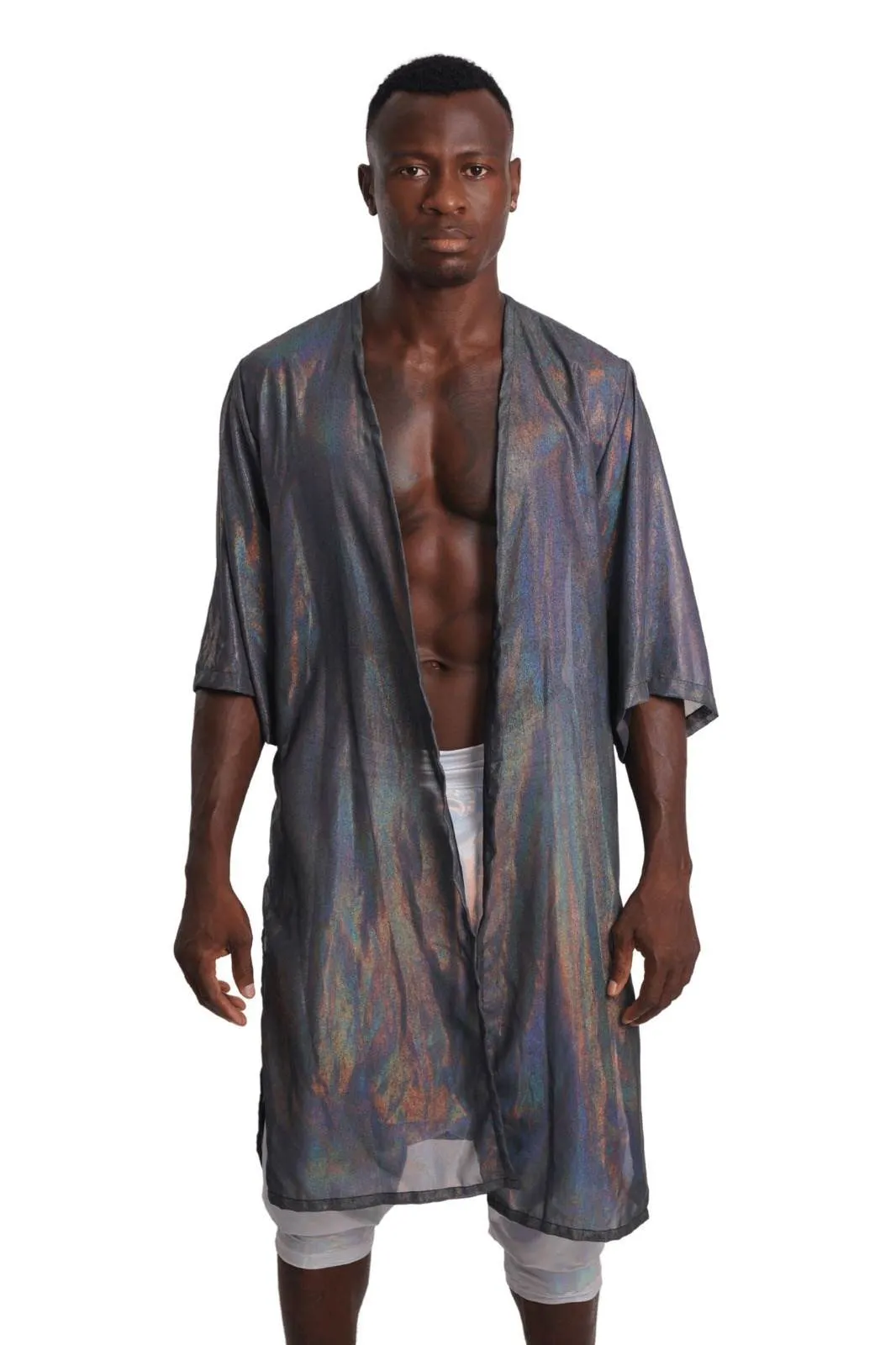 Mens Holographic Kimono