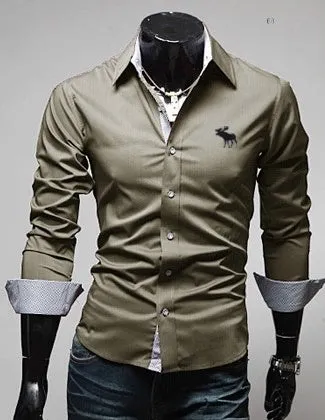 Men's Moose Elk Stitch Shirt - Unique Wildlife Design