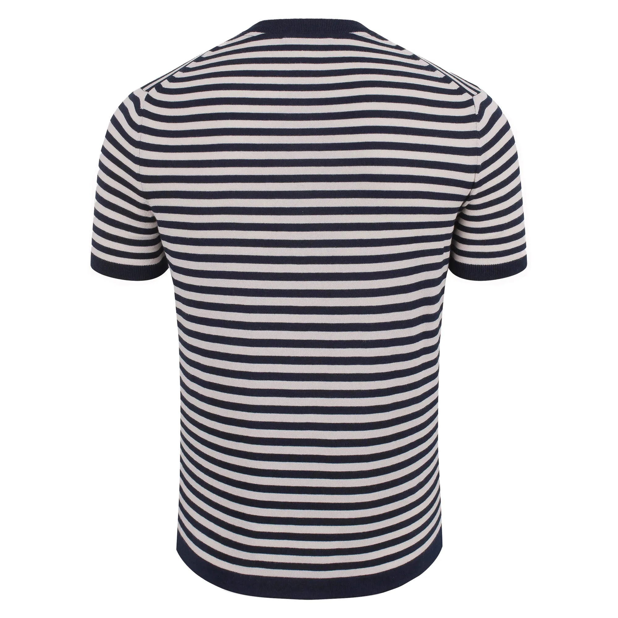 Mens Ultra Fine Cotton Knitted Breton T-Shirt