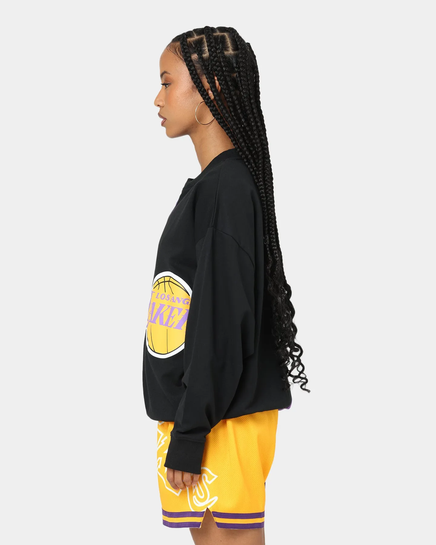 Mitchell & Ness Women's Los Angeles Lakers Big Face 5.0 Crewneck Purple