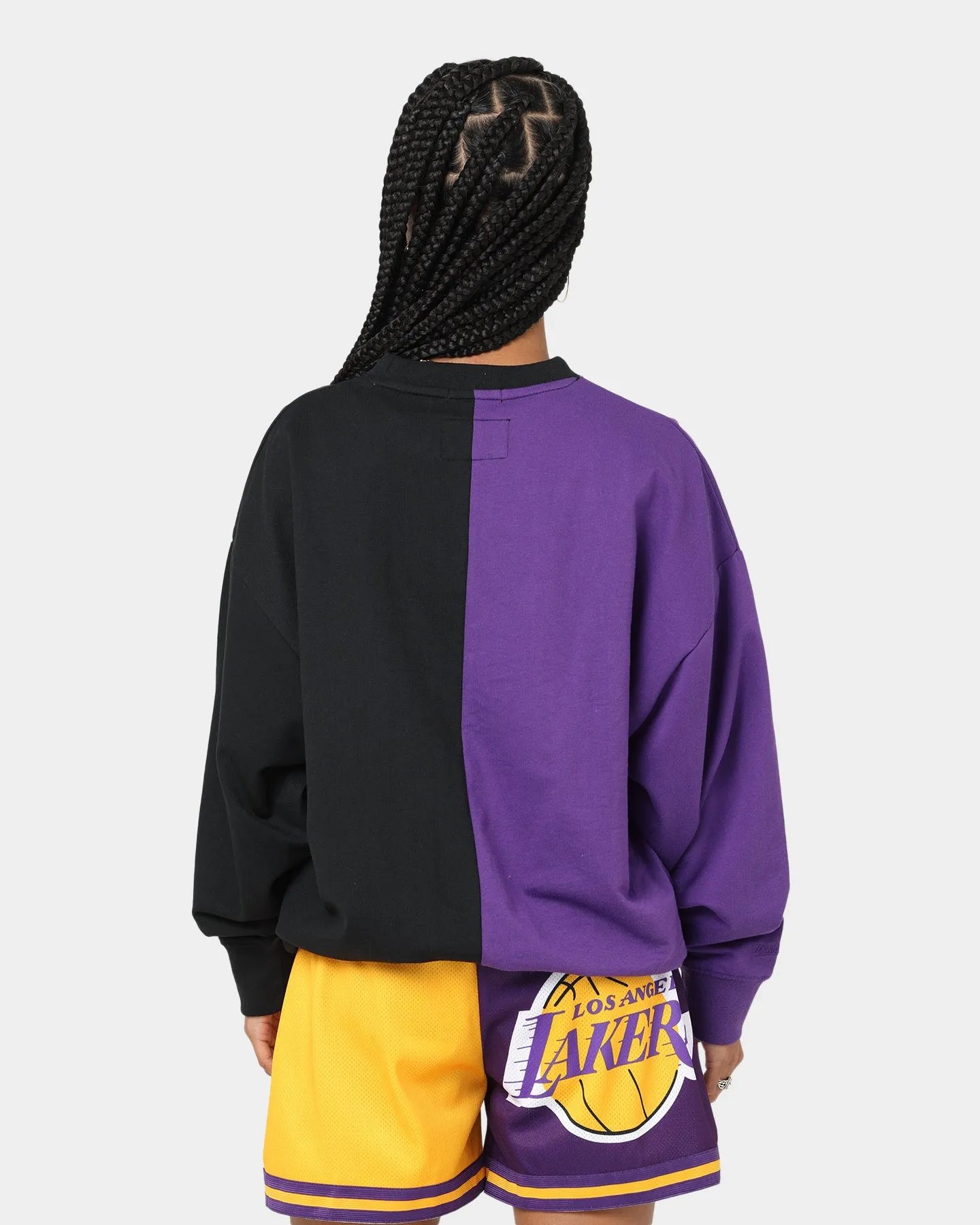 Mitchell & Ness Women's Los Angeles Lakers Big Face 5.0 Crewneck Purple