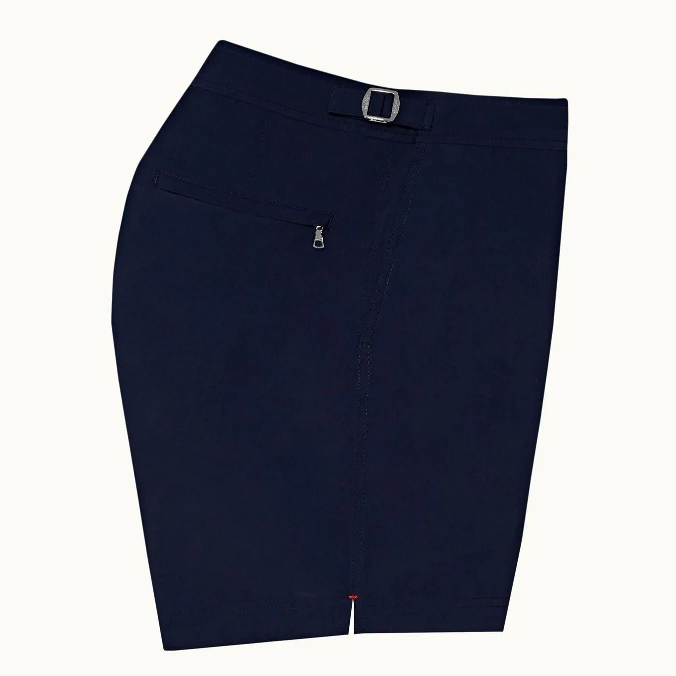 Navy Bulldog Mid-Length Swim Shorts