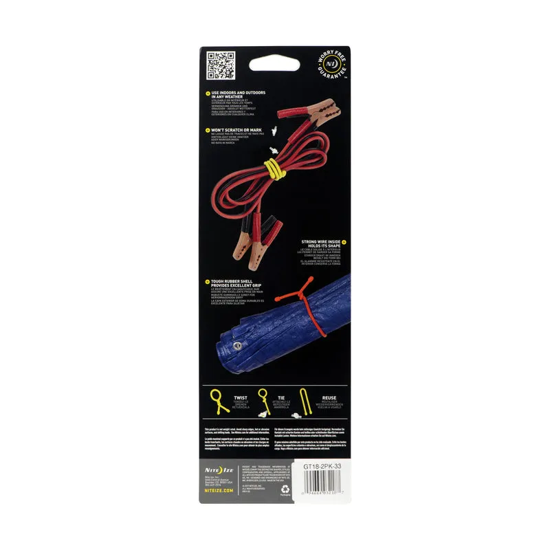 Nite Ize Gear Tie 18 in. L Yellow Twist Ties 2 pk