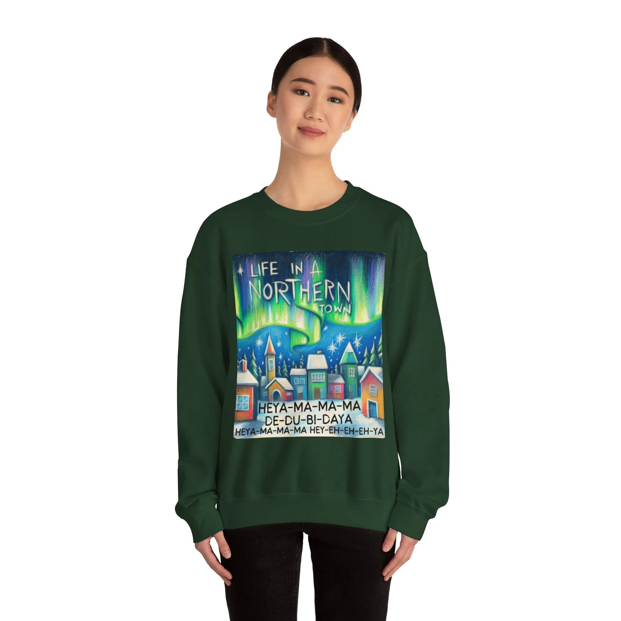 Northern Lights - Unisex Heavy Blend Crewneck Sweatshirt