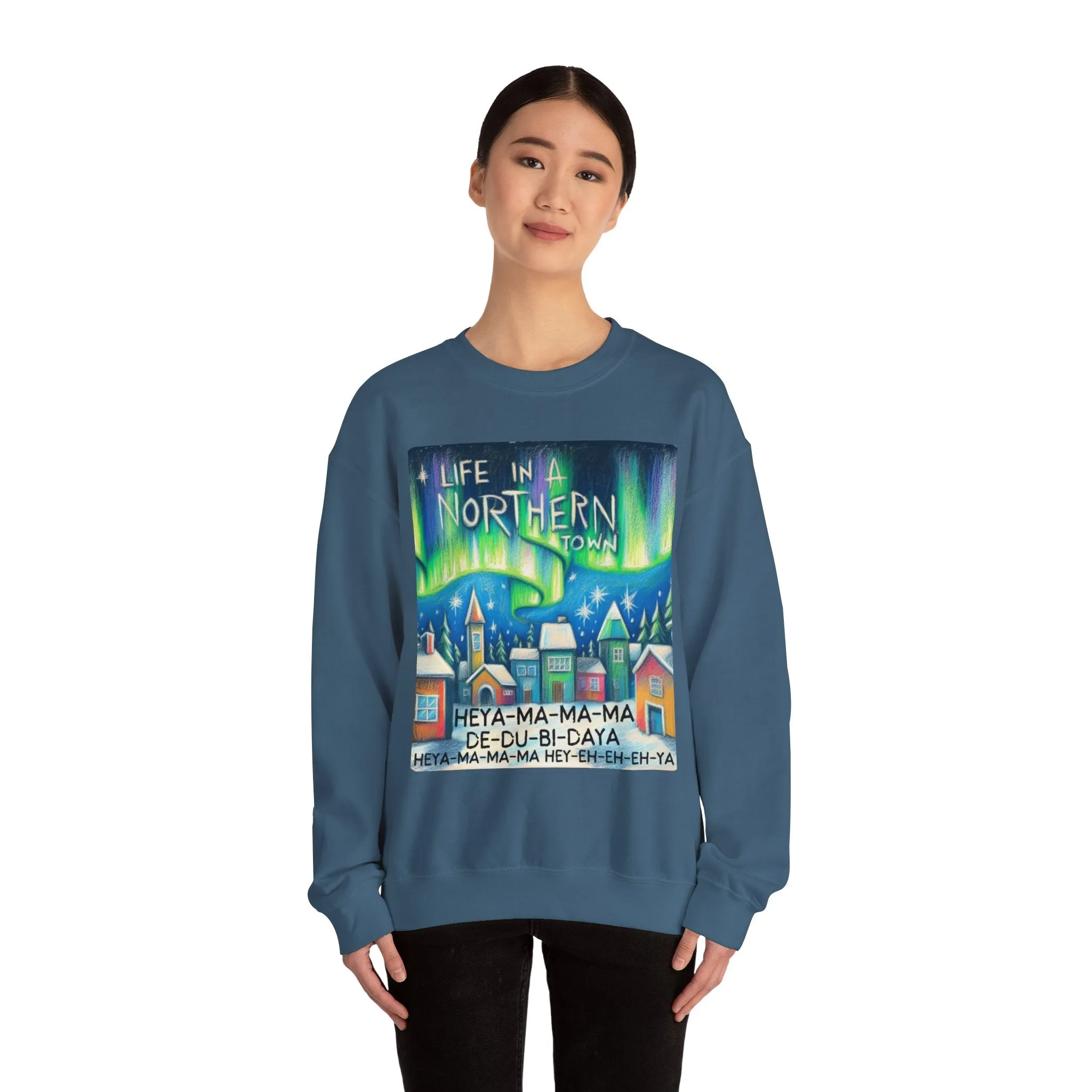 Northern Lights - Unisex Heavy Blend Crewneck Sweatshirt