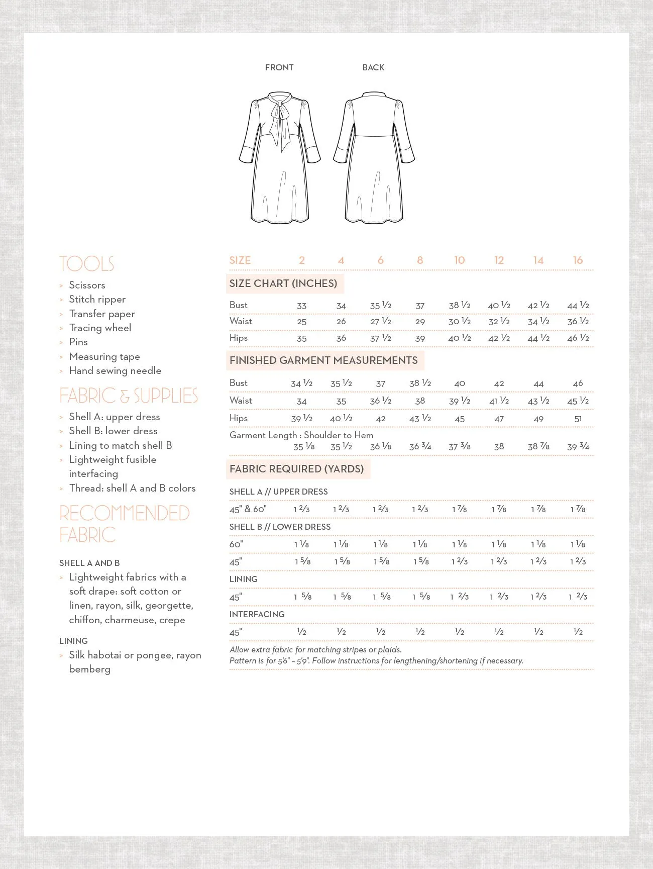 PDF Pattern - Hazel Dress | Victory Patterns