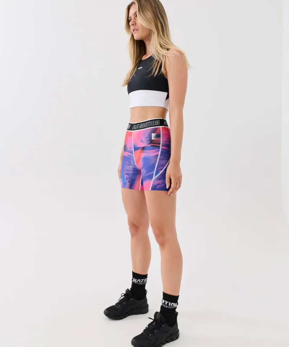 P.E Nation Rewind Bike Short (Overlay Print)