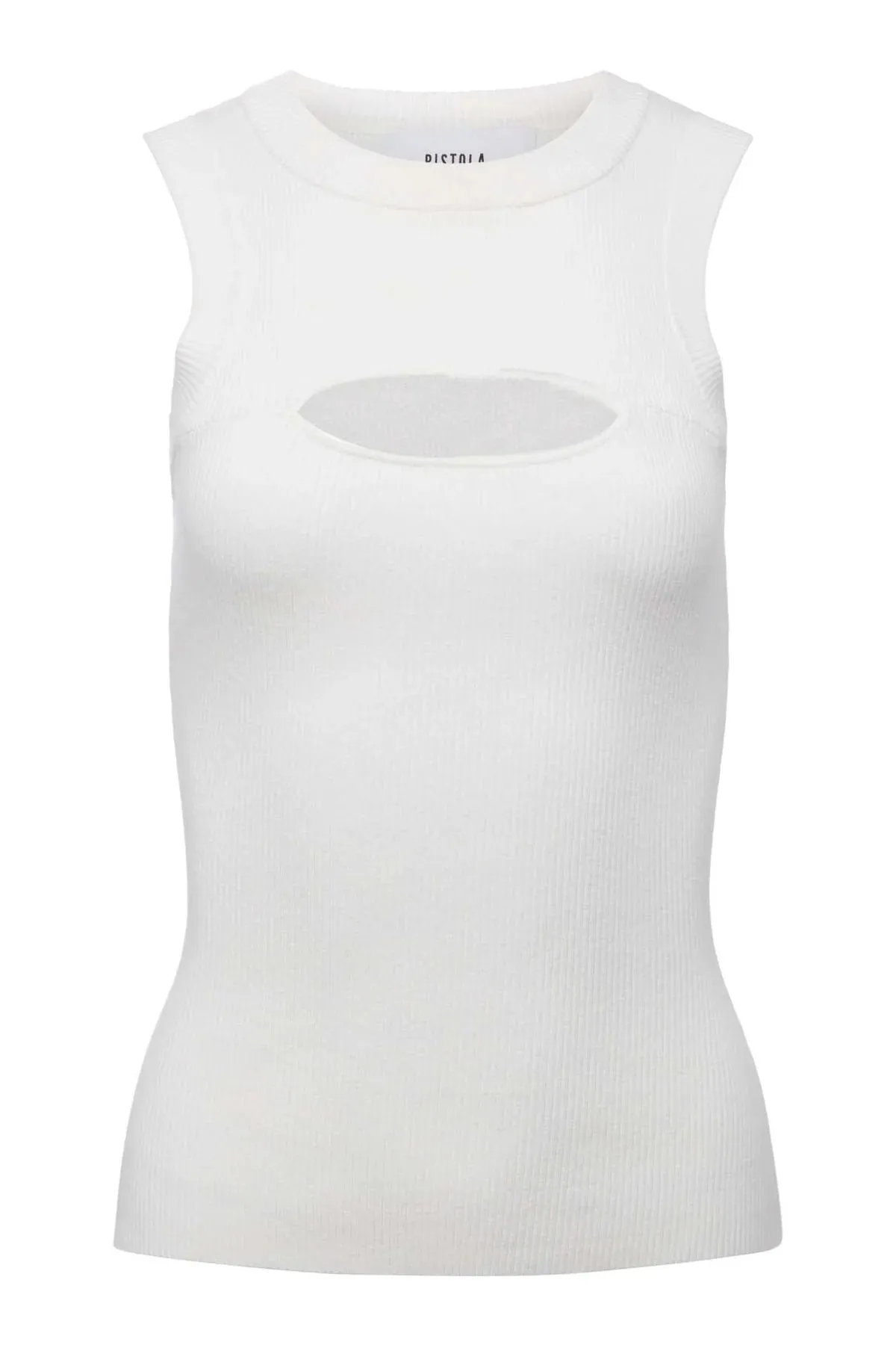 PIS Nella Tank with Chest Cut Out White