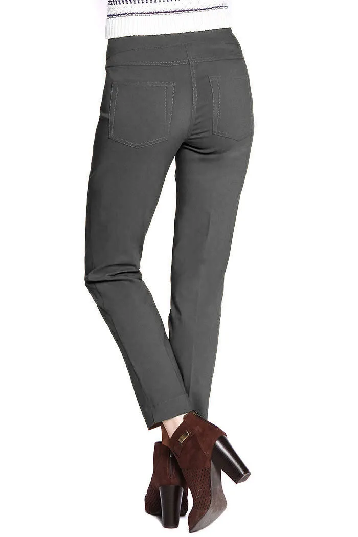 Pull-On Charcoal Ankle Dress Pants