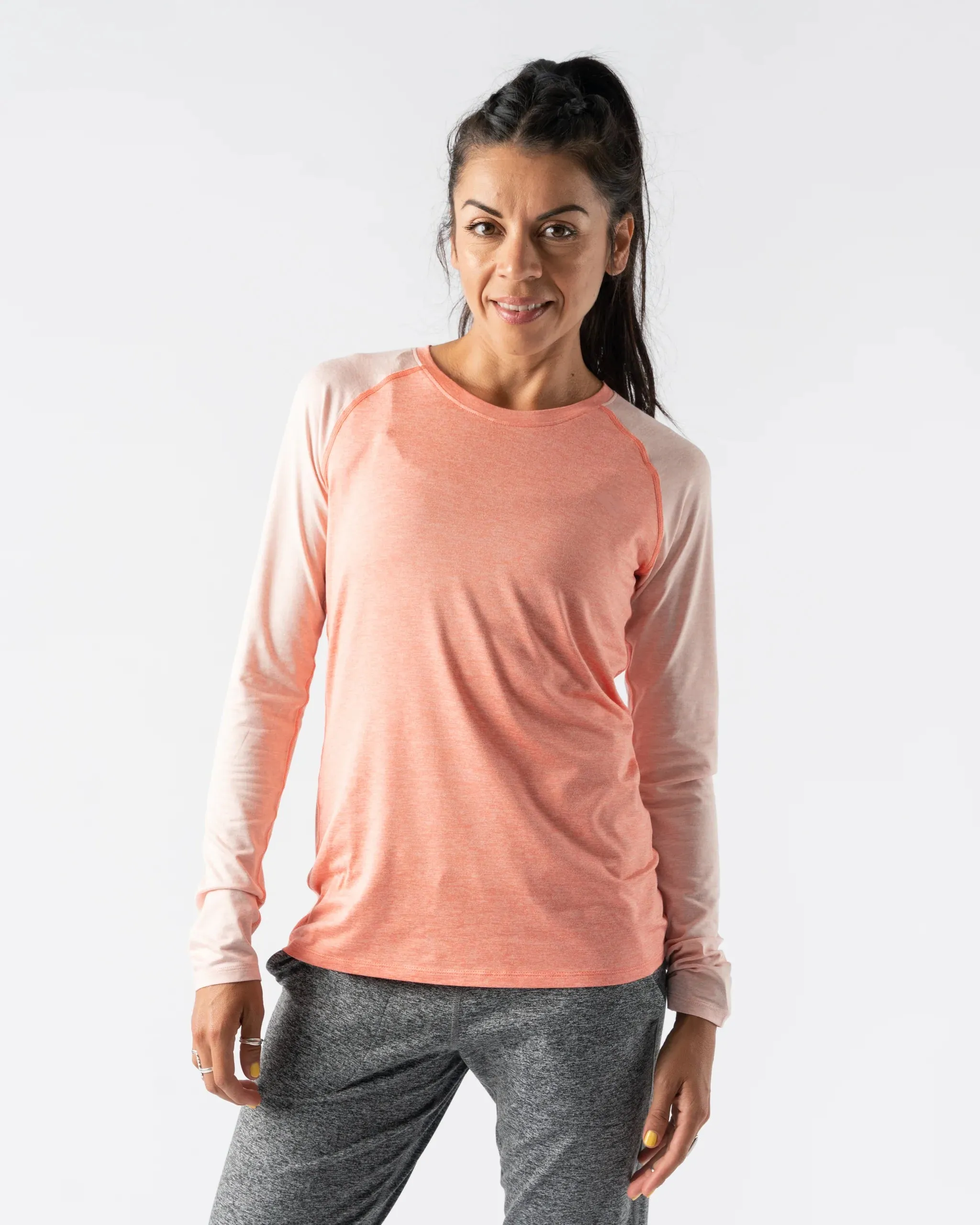 rabbit | EZ Tee Long Sleeve | Women's | Coral Quartz