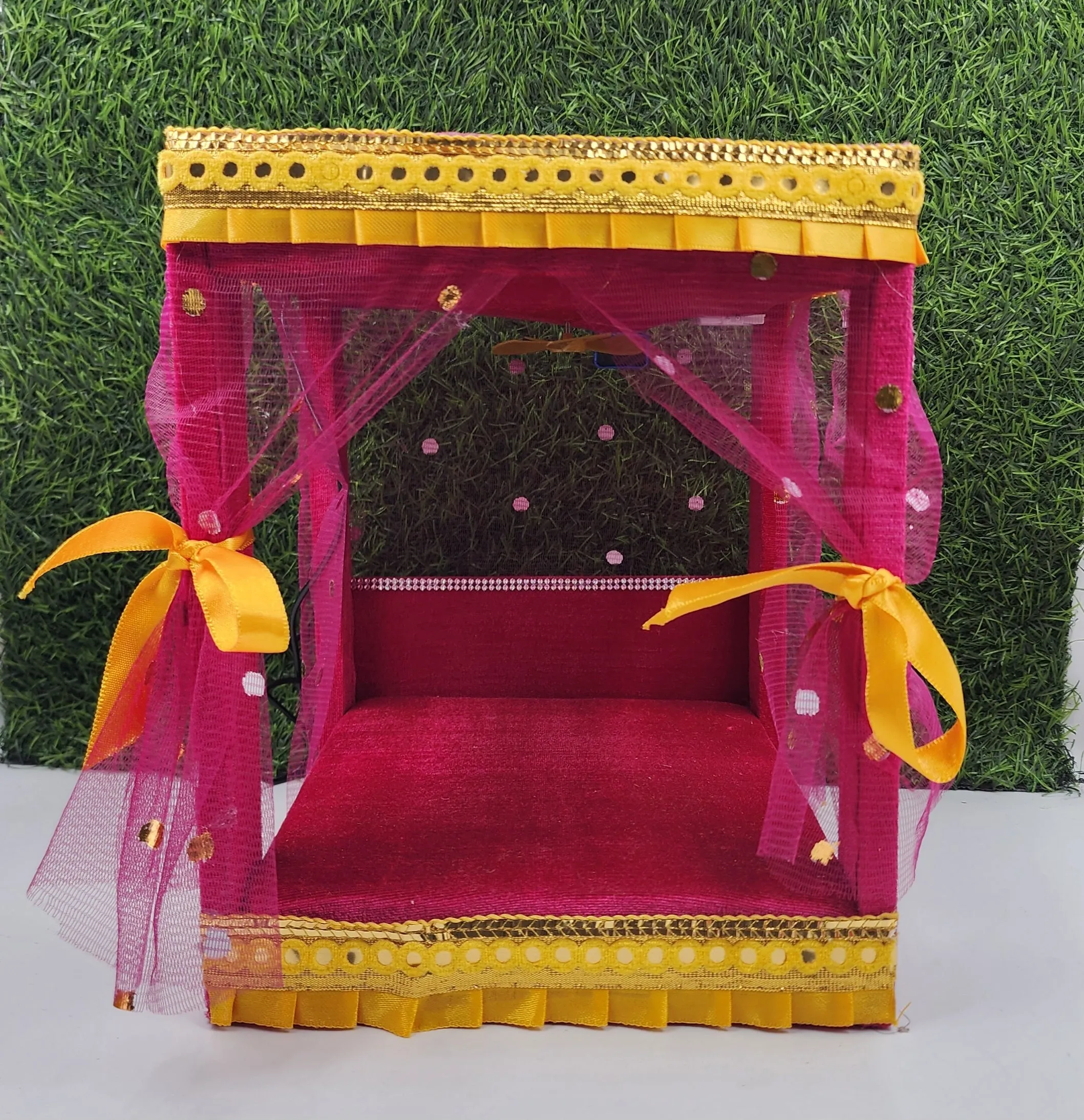 Rani Unique House Cum Bed With Fan And Light For Laddu Gopal Ji