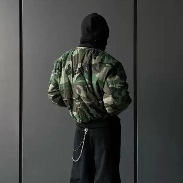 Reversible Camouflage Puffer Jacket