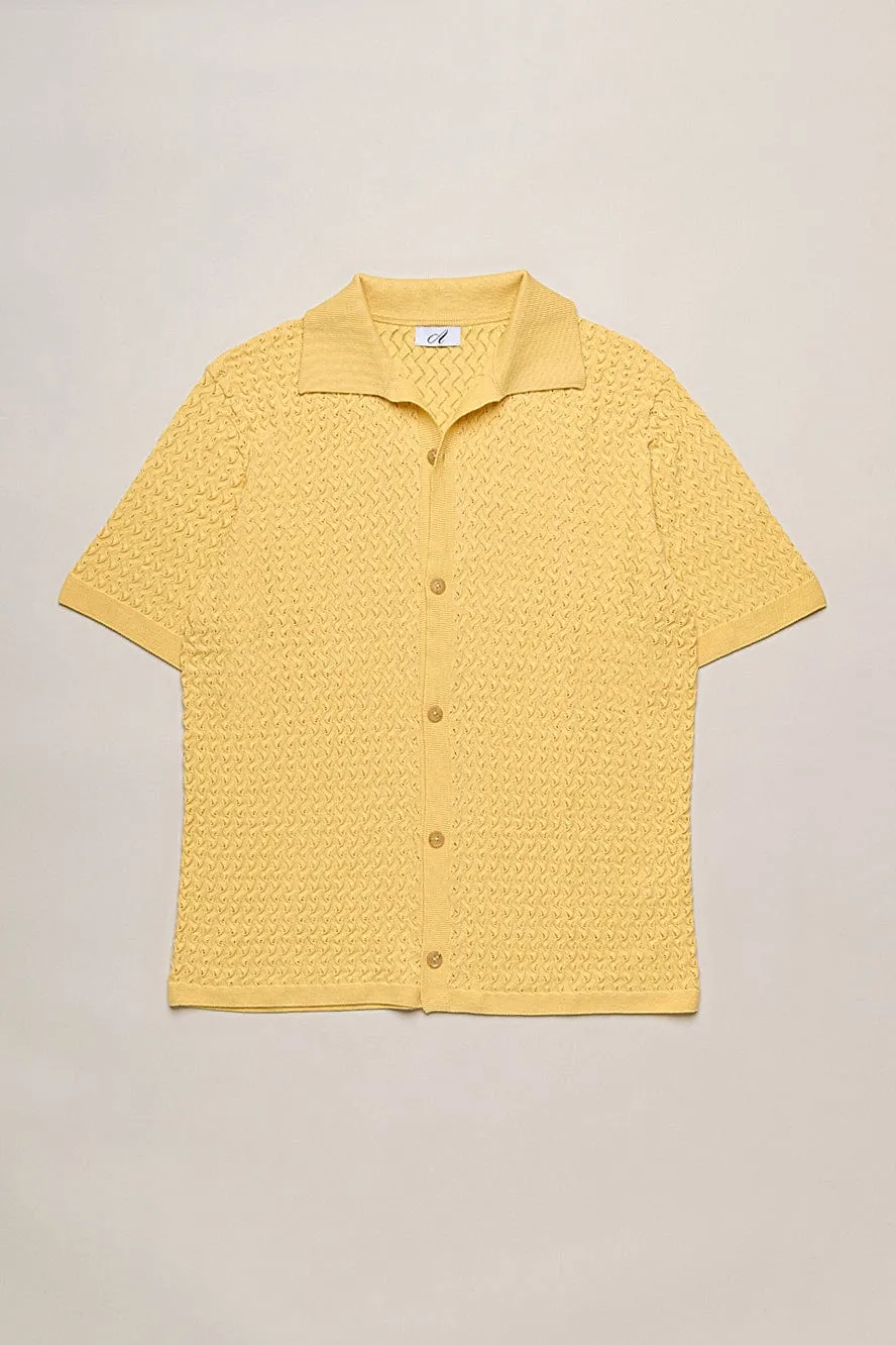 Ricardo Textured Cotton Button Polo