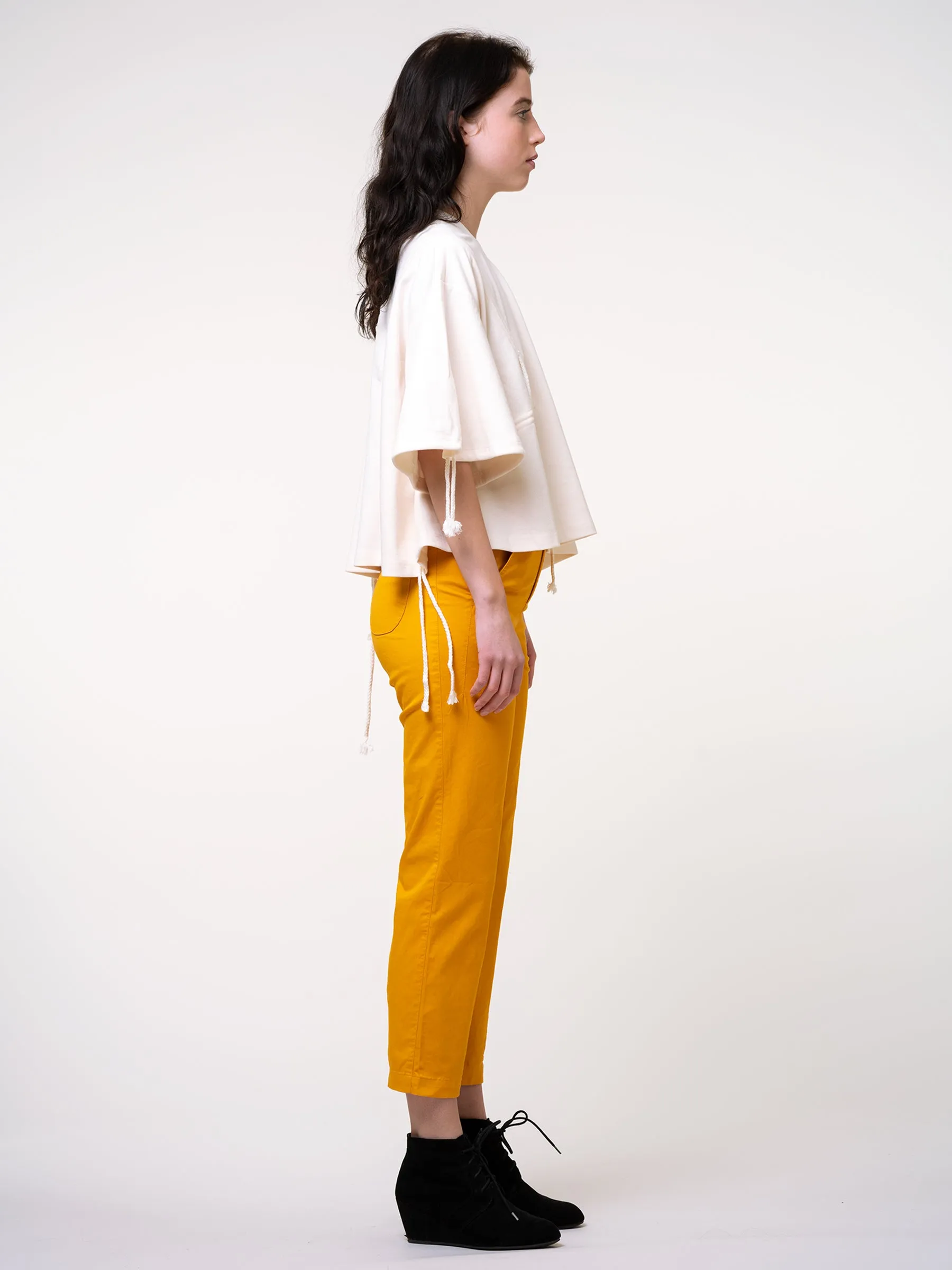 Rimless | Orange-yellow Straight Cropped Pants