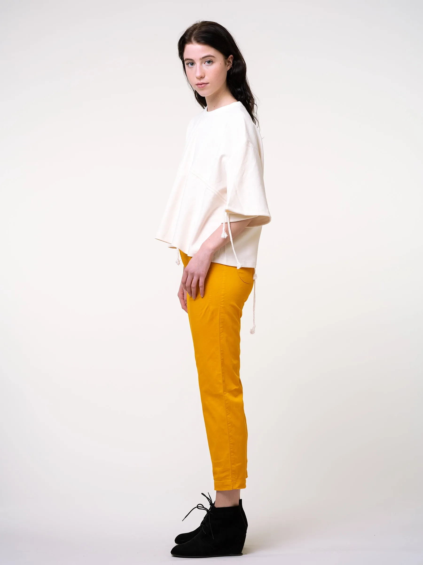 Rimless | Orange-yellow Straight Cropped Pants