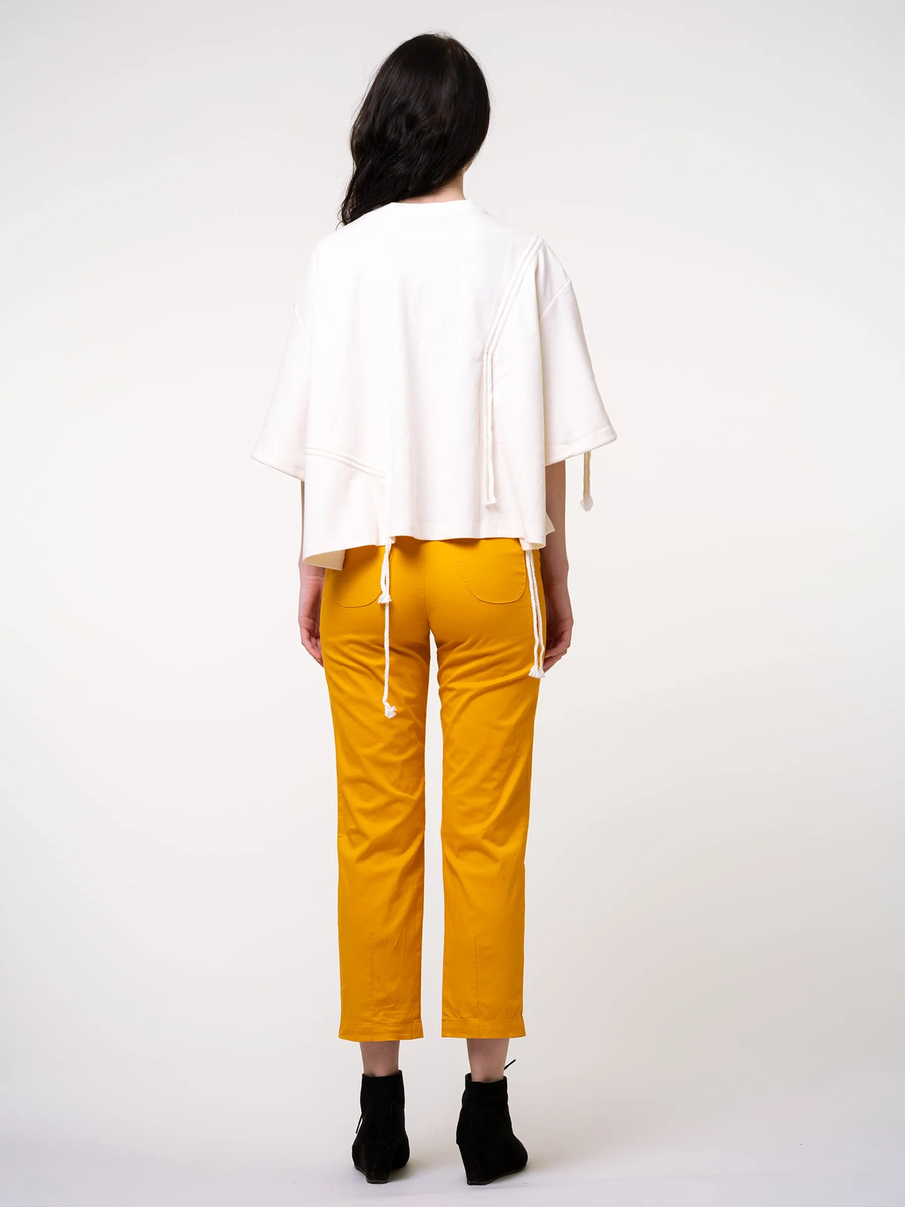 Rimless | Orange-yellow Straight Cropped Pants