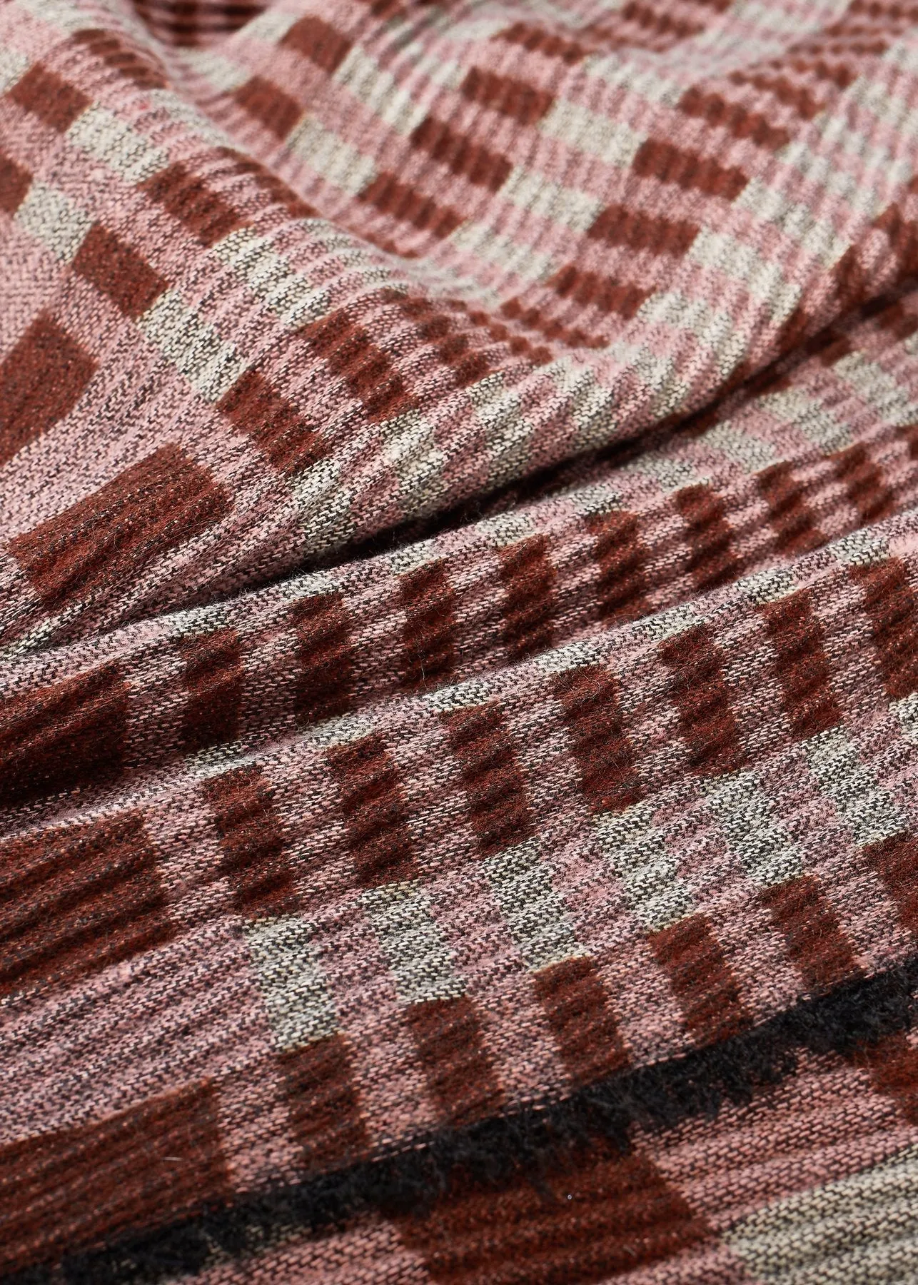 Rose Chess Pleats Scarf-FINAL SALE